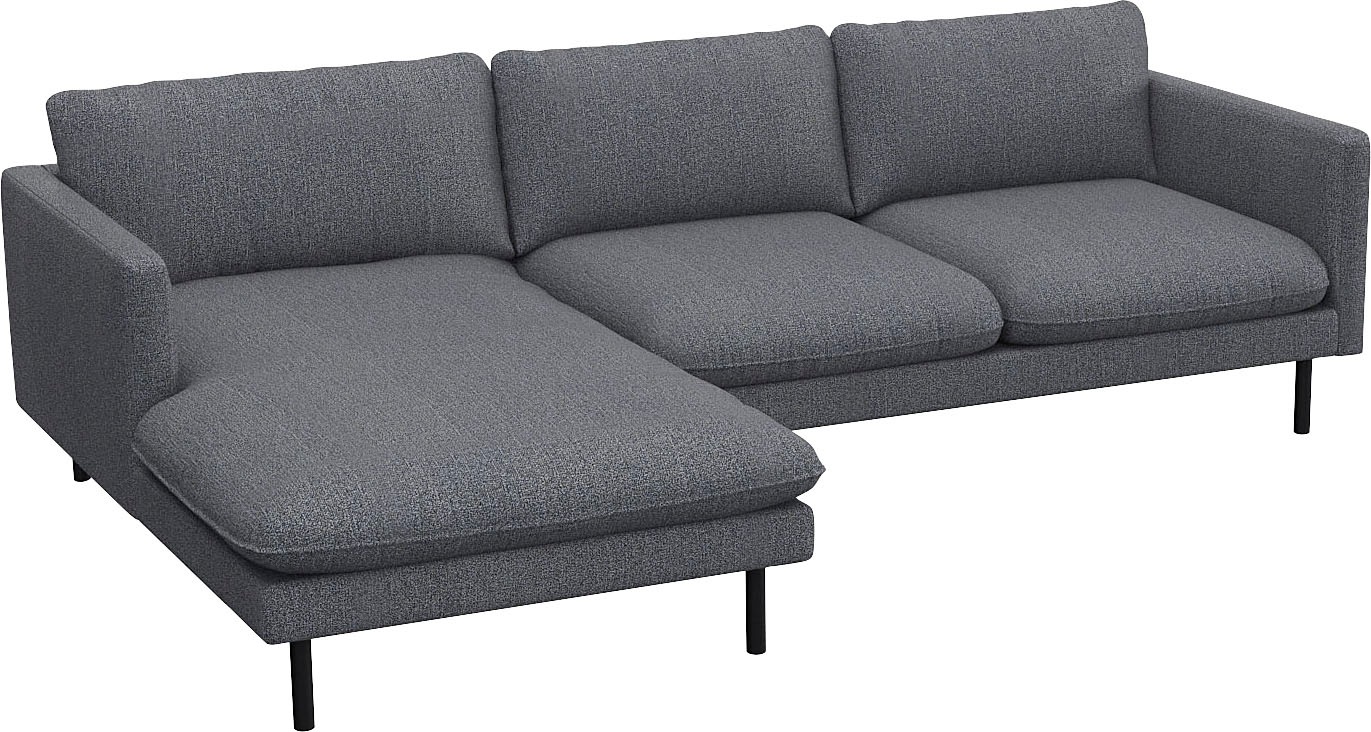 FLEXLUX Ecksofa »Bolzano, elegant und bequem, L-Form«, Sitzaufbau mit Kaltschaum & Stahl-Wellen, loose Sitz -& Rückenkissen
