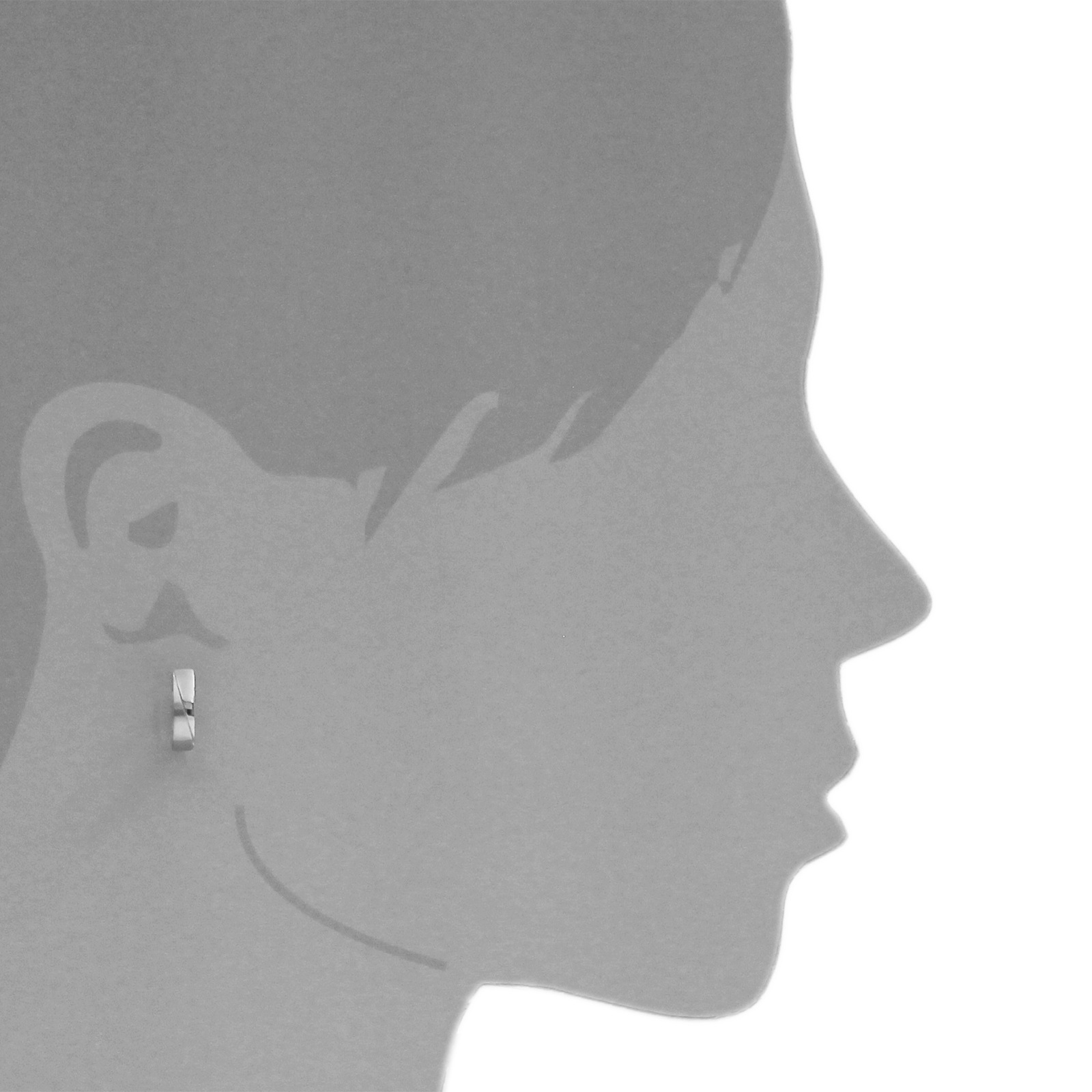 OSTSEE-SCHMUCK Klappcreolen »- Sia - Silber 925/000 -,«