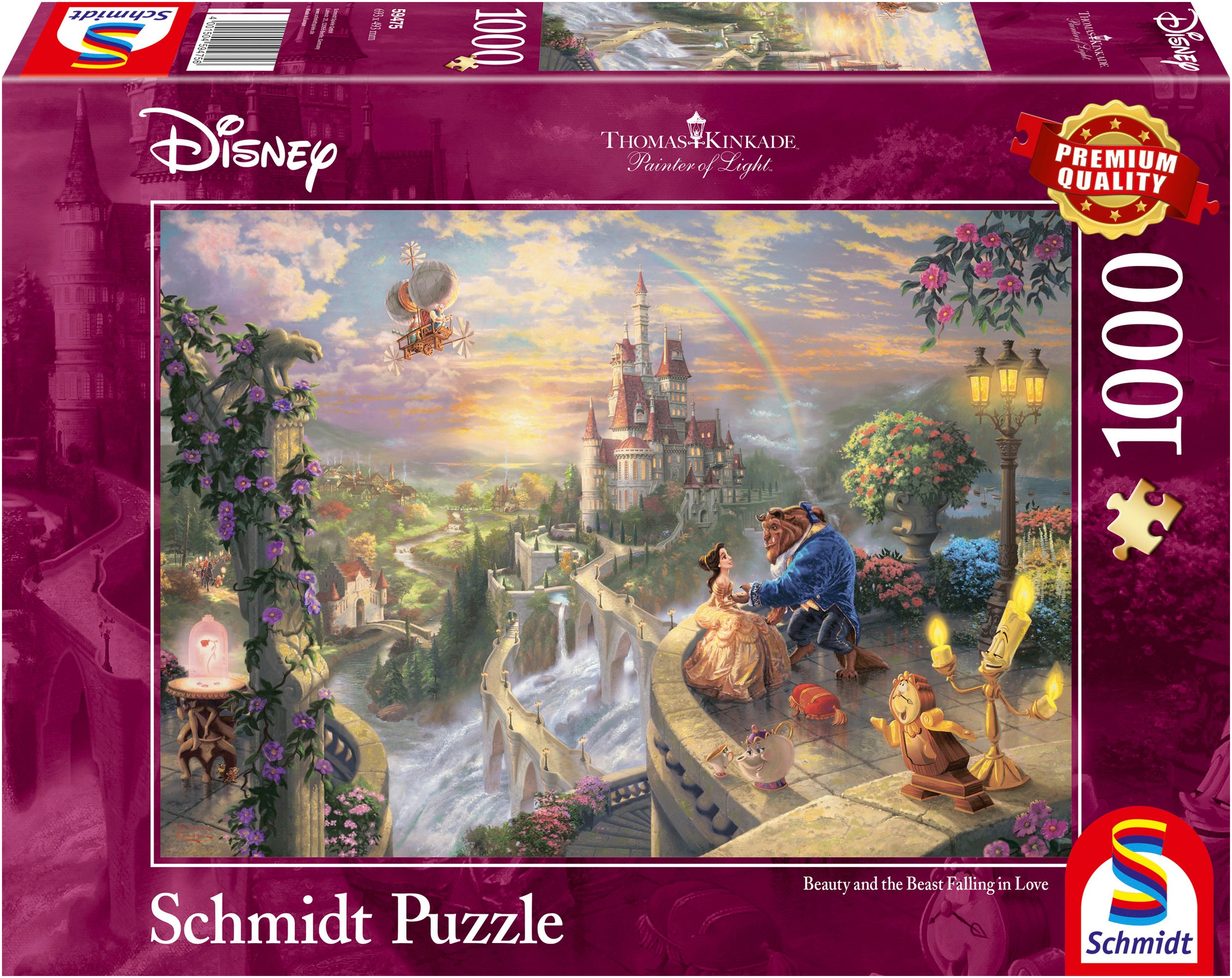 Puzzle »Disney, Beauty and the Beast von Thomas Kinkade«, (1000 tlg.)