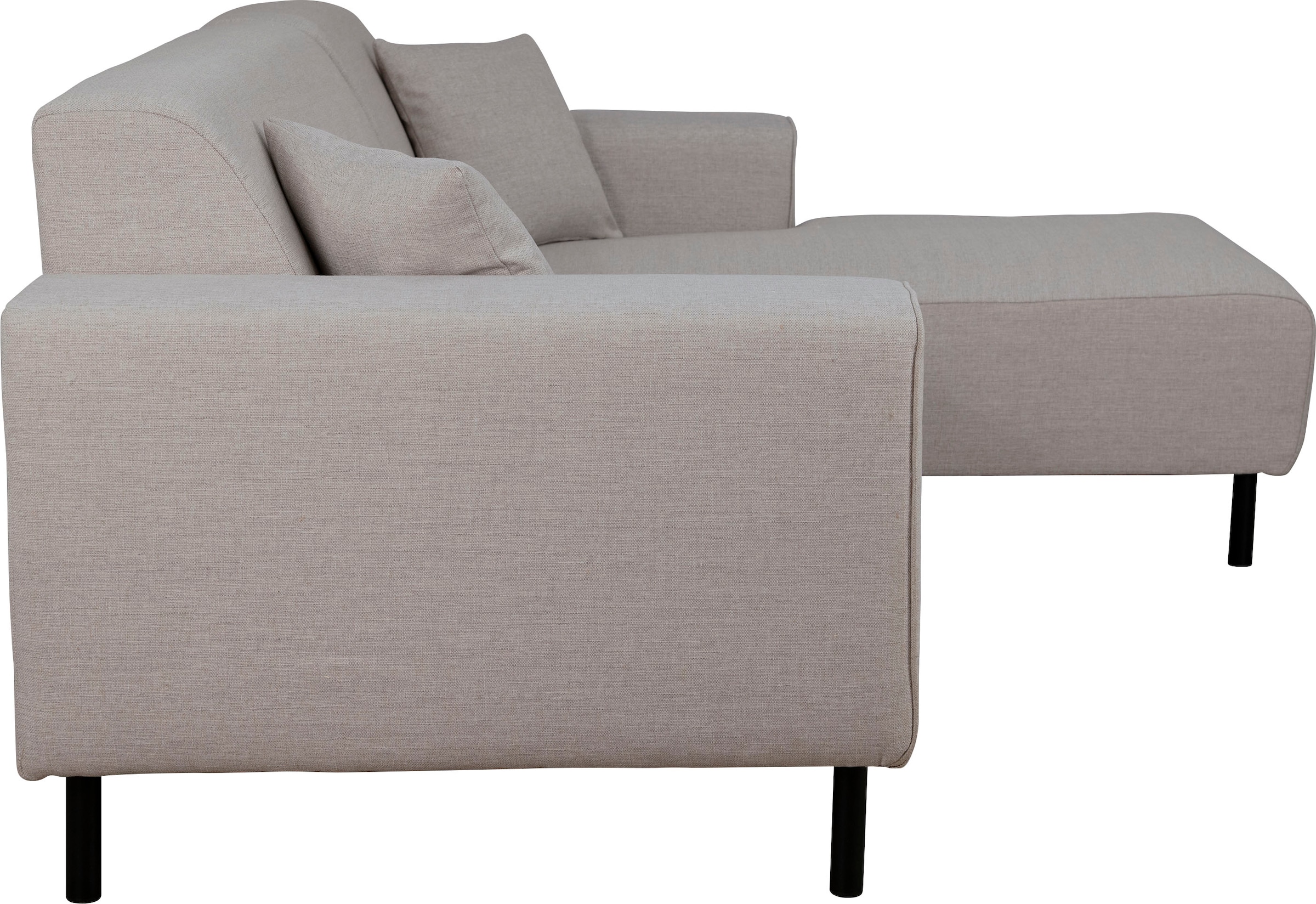 Home affaire Ecksofa »ARROS L-Form mit Wellenunterfederung, Maße B/T/H: 235/163/81 cm«, incl. Zierkissen, mit Recamiere rechts/links bestellbar, auch in Cord