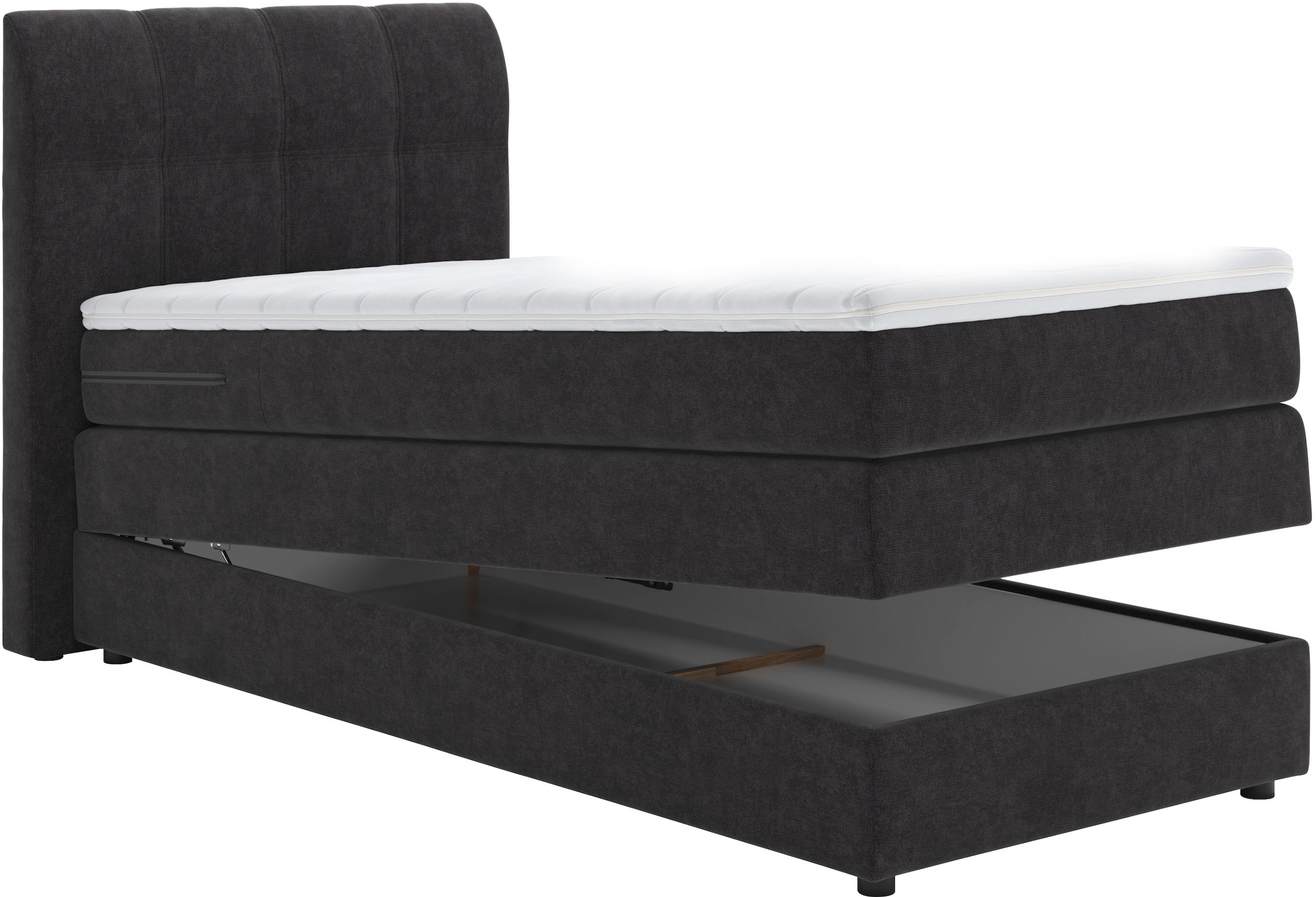 Home affaire Boxspringbett »Finja« besonders komfortable Liegehöhe, mit praktischem Bettkasten