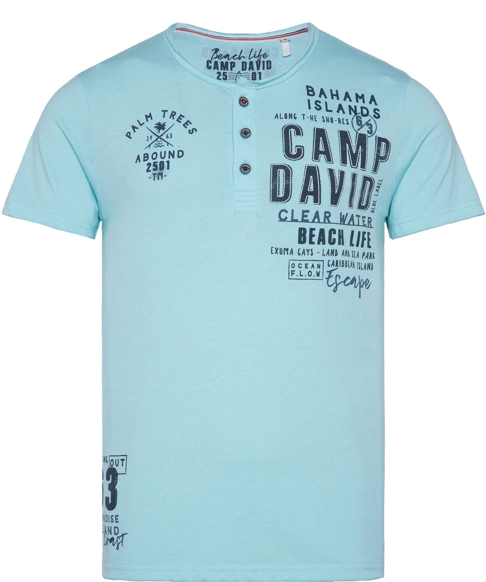 CAMP DAVID T-Shirt, mit Kontrastnähten