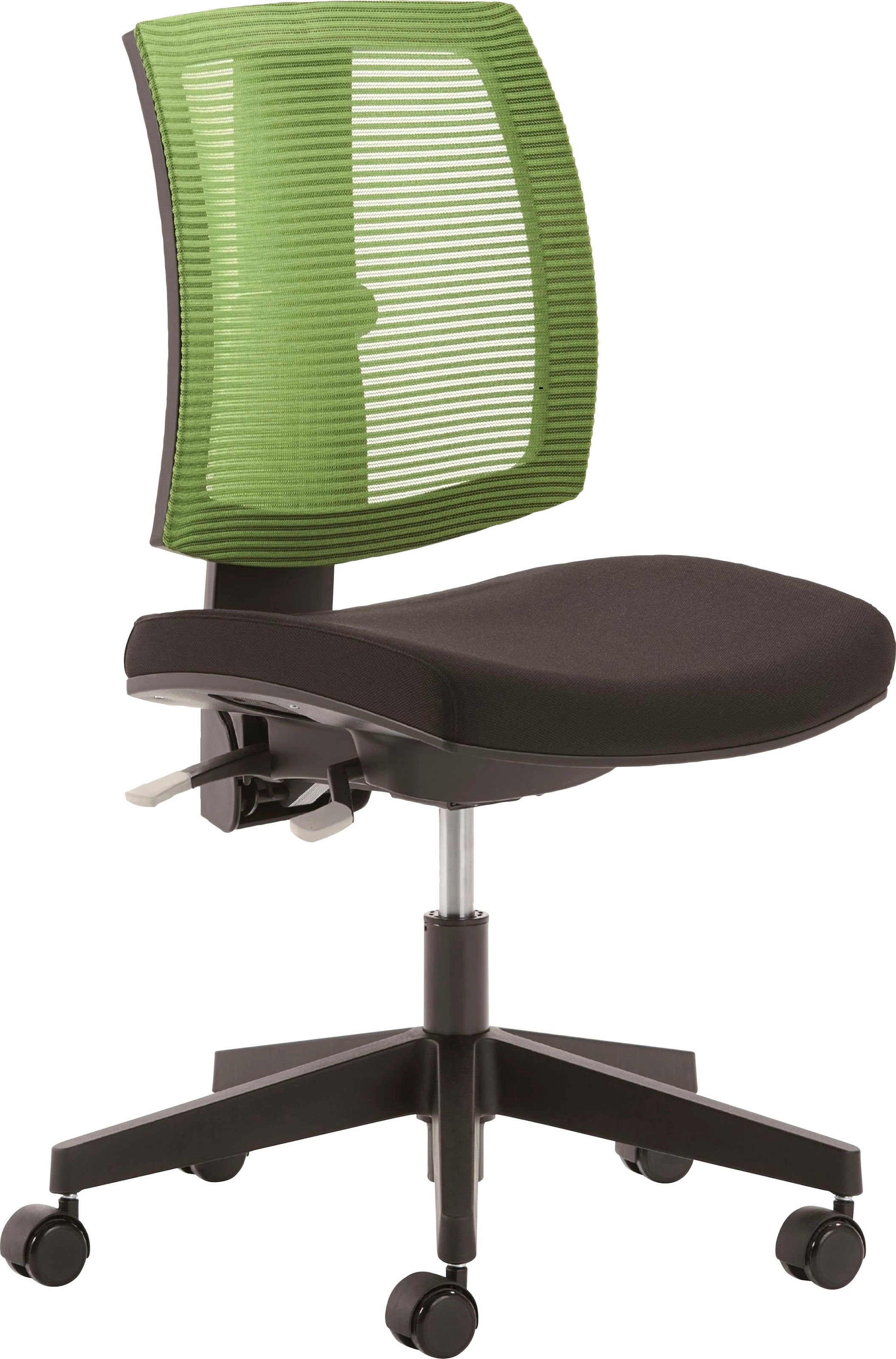 Mayer Sitzmöbel, Drehstuhl »2232« () 1 Stk.besonders für Frauen geeignet, Grün/Schwarz + Schwarz, Polyester, B/H/T: 62 cm x 88 cm x 62 cm, Grün/