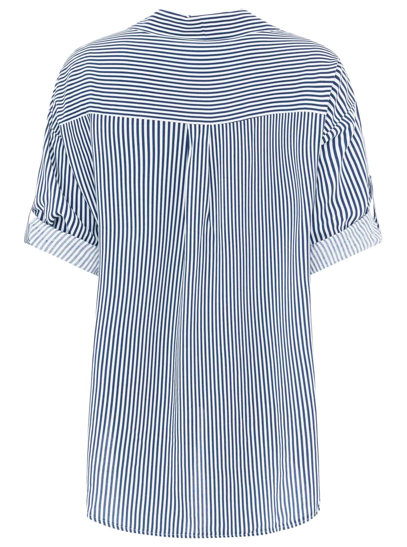 Zwillingsherz Hemdbluse »"Streifen & Herz"« lockere Passform, Turn-Ups am Ärmel, Herzpatch, mit Knöpfen