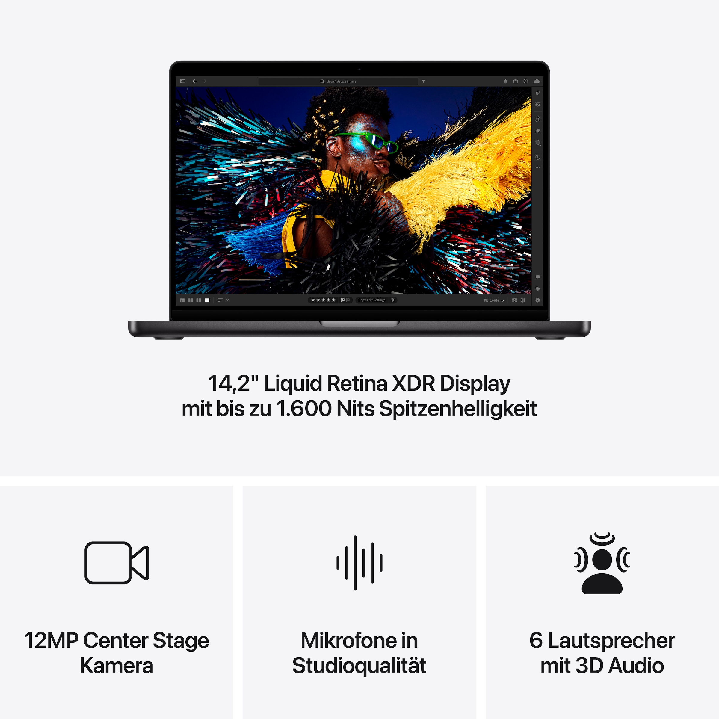 Apple Notebook »MacBook Pro 14'' M4 Pro«, 35,97 cm, / 14,2 Zoll, Apple, M4 Pro, M4 - 20-Core GPU, 1000 GB SSD