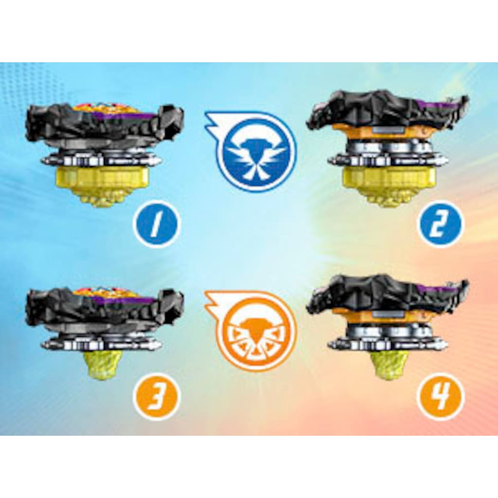 Hasbro Speed-Kreisel »Beyblade Burst QuadStrike Light Ignite Battle Set«, Arena mit 2 Startern und 2 rechtsdrehende Kreiseln