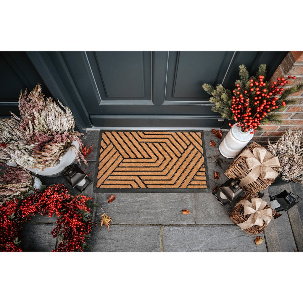 HANSE Home Fußmatte »Mix Mats Gummi Kokos Labyrinth«, rechteckig