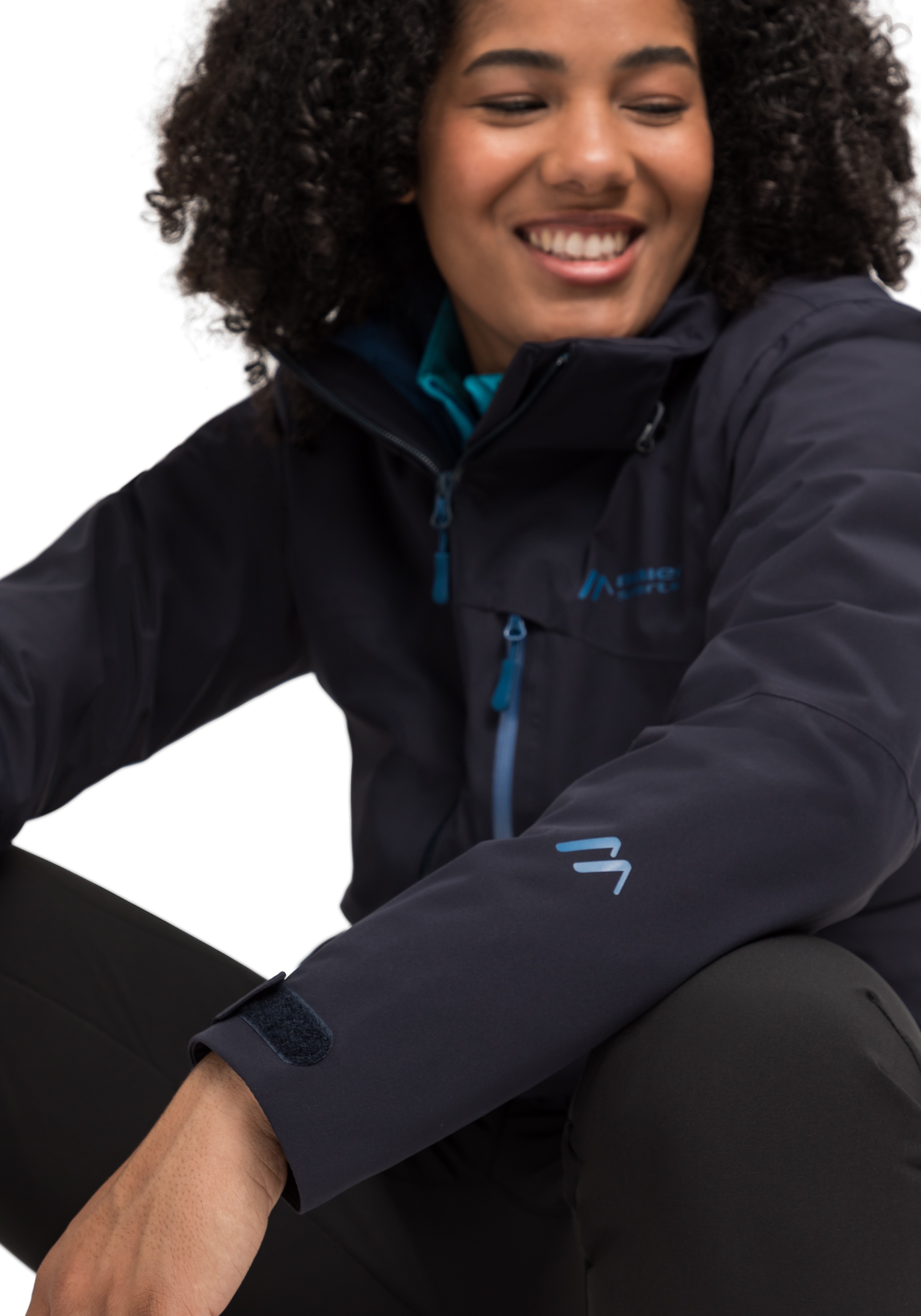 Maier Sports Outdoorjacke »Ribut Long W«, Damen Wanderjacke, atmungsaktiv und wasserdicht, Regenjacke mit Kapuze