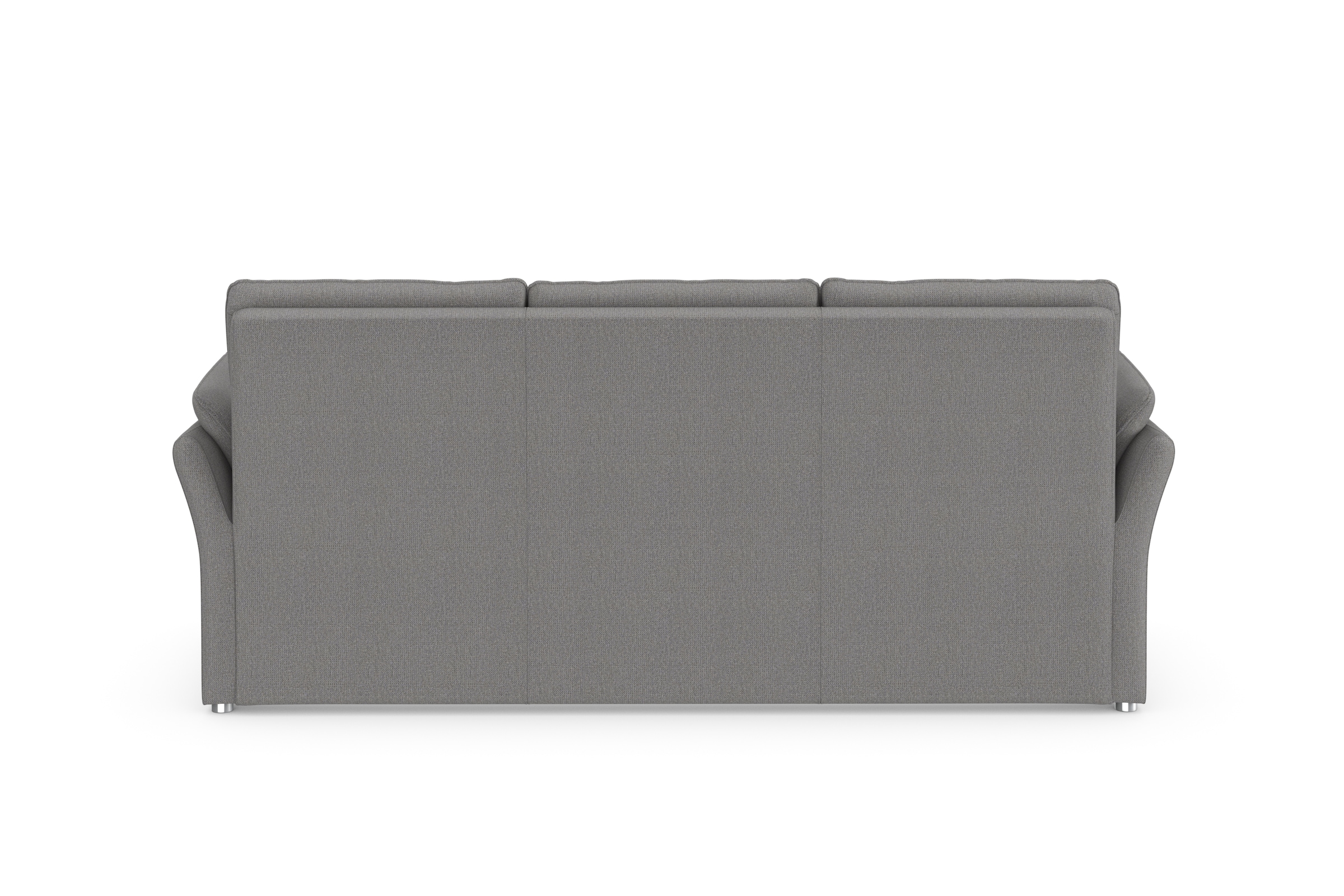 DOMO collection 3-Sitzer »Pina, schmale Armlehnen, mit Federkern, kompakt & elegant«, Hoher Sitzkomfort, Microfaser hochflorig, dunkelgrau, Breite 219 cm