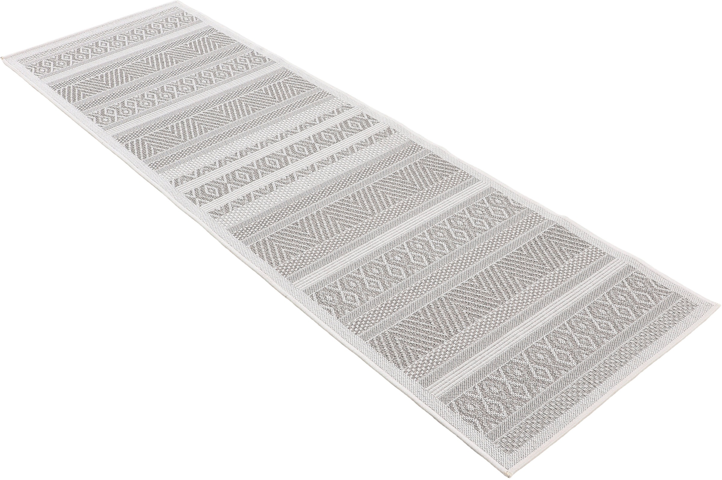 carpetfine Teppich »Boho 101, auch als Läufer erhältlich«, rechteckig, 4 mm Höhe, robustes Flachgewebe, Sisal Optik, UV-beständig, In- und Outdoor