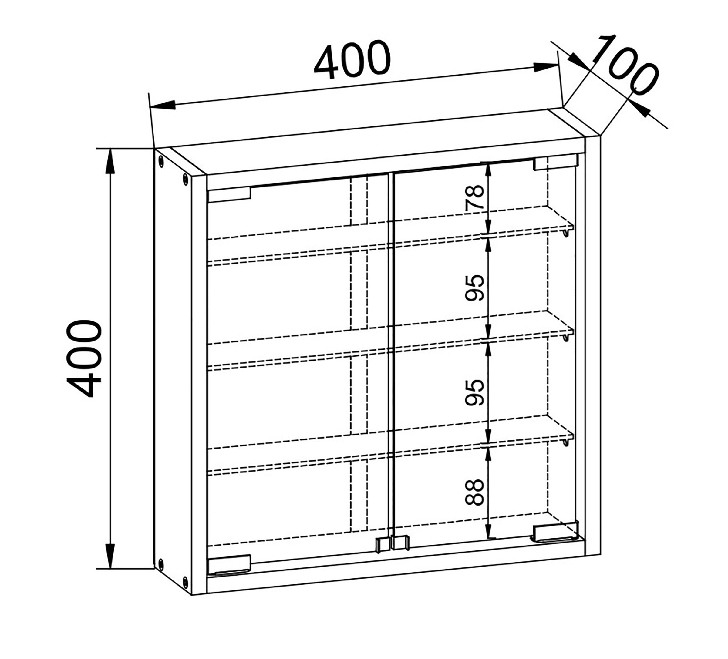 VCM Wandregal »Hängevitrine Wandvitrine Sammel Deko Mandosa S« 1 Stk. tlg.