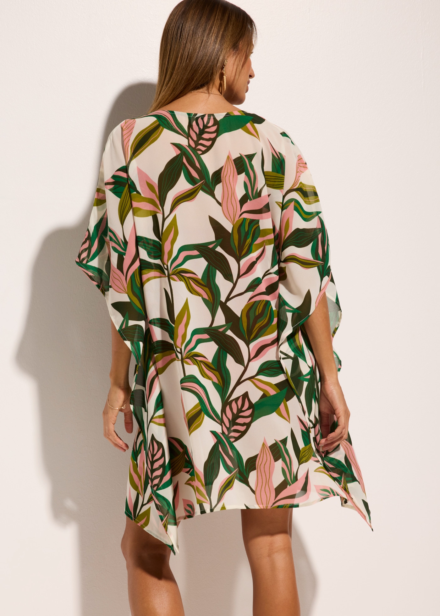 bonprix Tunikakleid aus Polyester, transparenter Stoff, Oversize-Passform, Kurzarm-Design