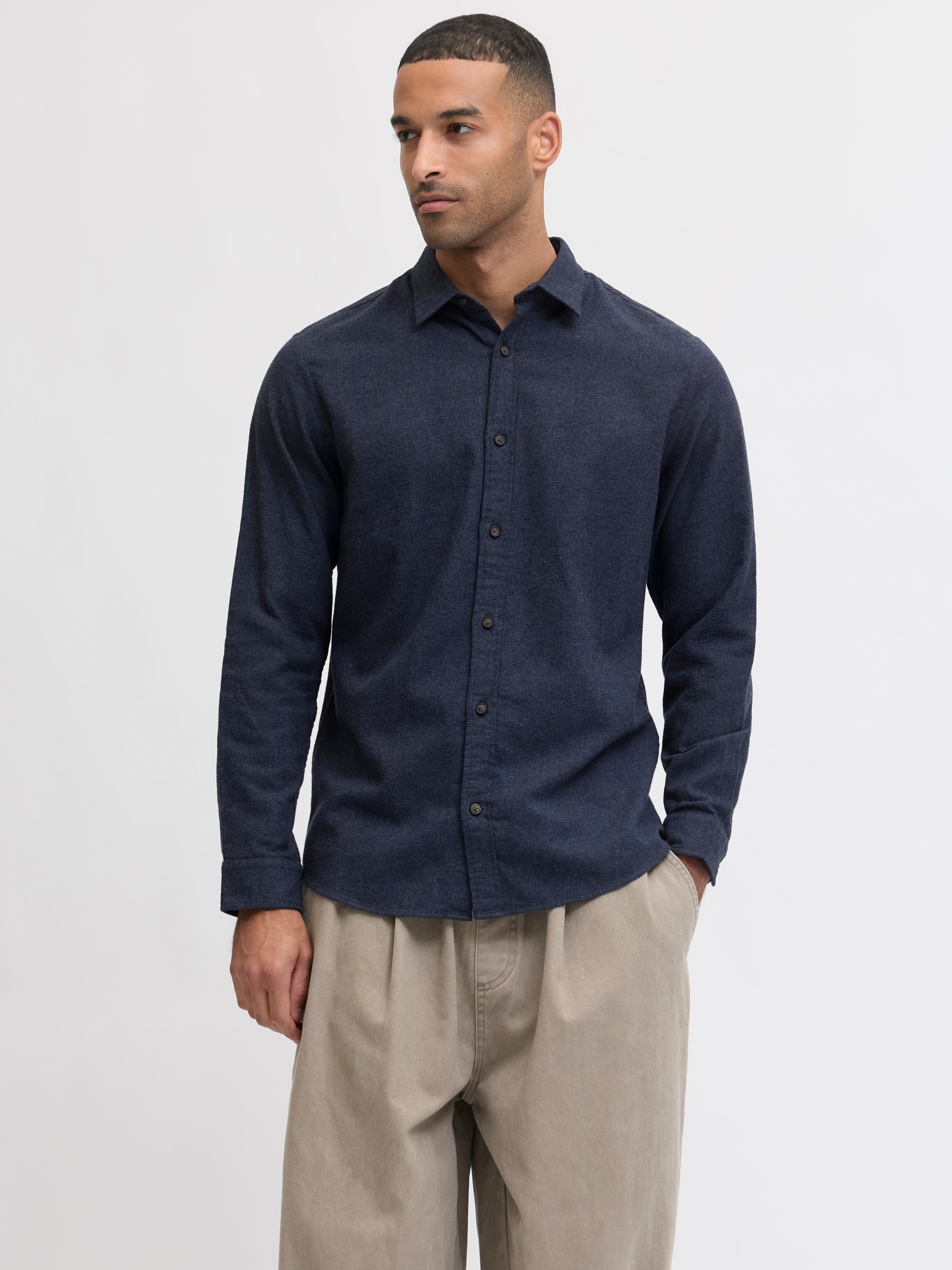 Jack & Jones Langarmhemd »JJECLASSIC MELANGE SHIRT L/S NOOS«