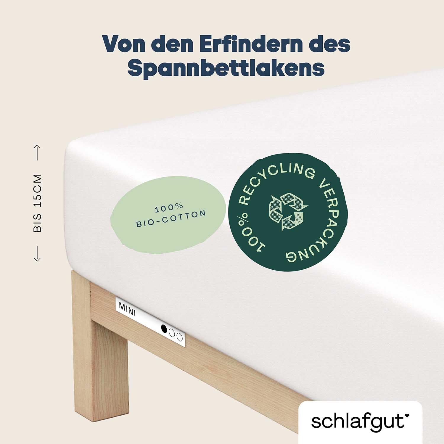 Schlafgut Spannbettlaken »Casual Mini Spannbettlaken« für Kinder, MADE IN GREEN by OEKO-TEX®