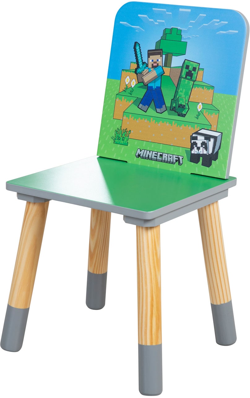 Phoenix Kindersitzgruppe »Minecraft Sitzgruppe« 3 tlg. tlg. Set Tisch mit 2 Stühlen