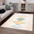 Carpet City Hochflor-Teppich »Pulpy 557«, rechteckig, 30 mm Höhe, besonders weich, Ethno Look, ideal für Wohnzimmer & Schlafzimmer