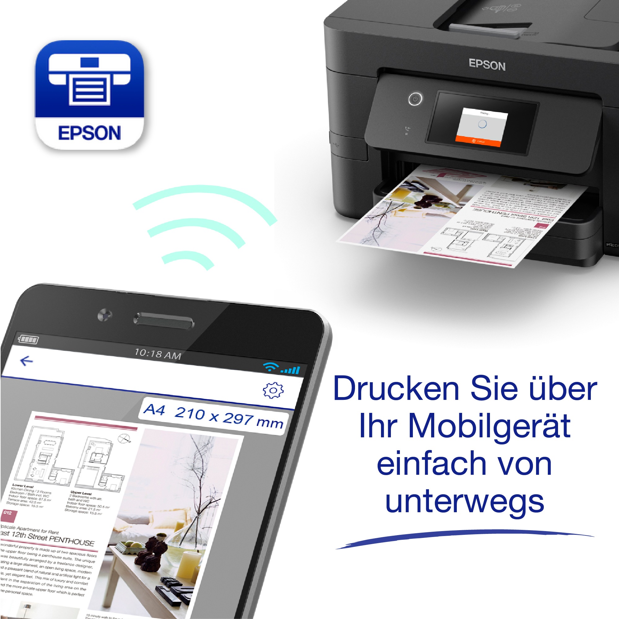 Epson Multifunktionsdrucker »WorkForce Pro WF-3820DWF«, Drucker