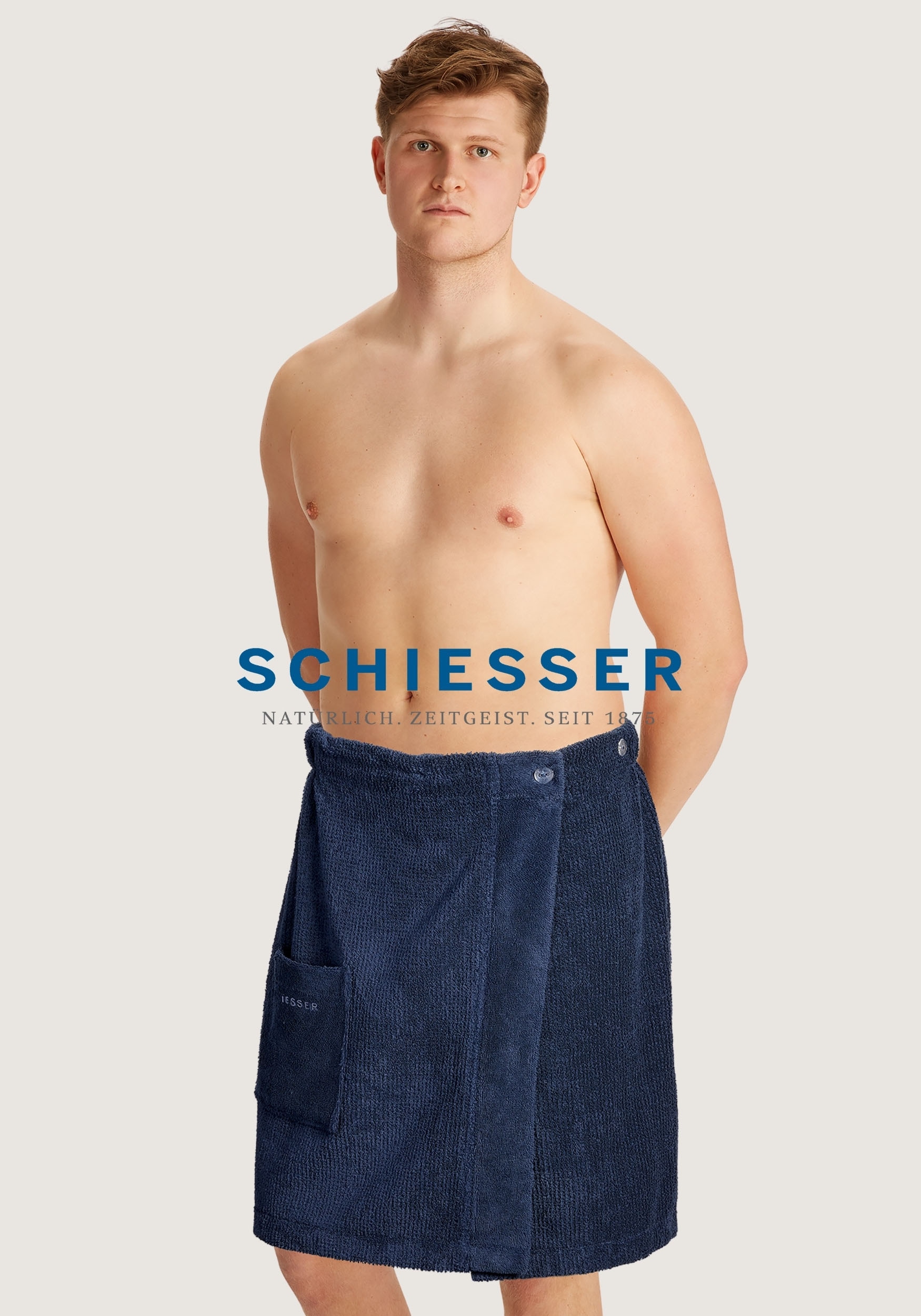 Schiesser Sarong »Saunakilt Turin für Herren in angesagter Reiskornoptik«