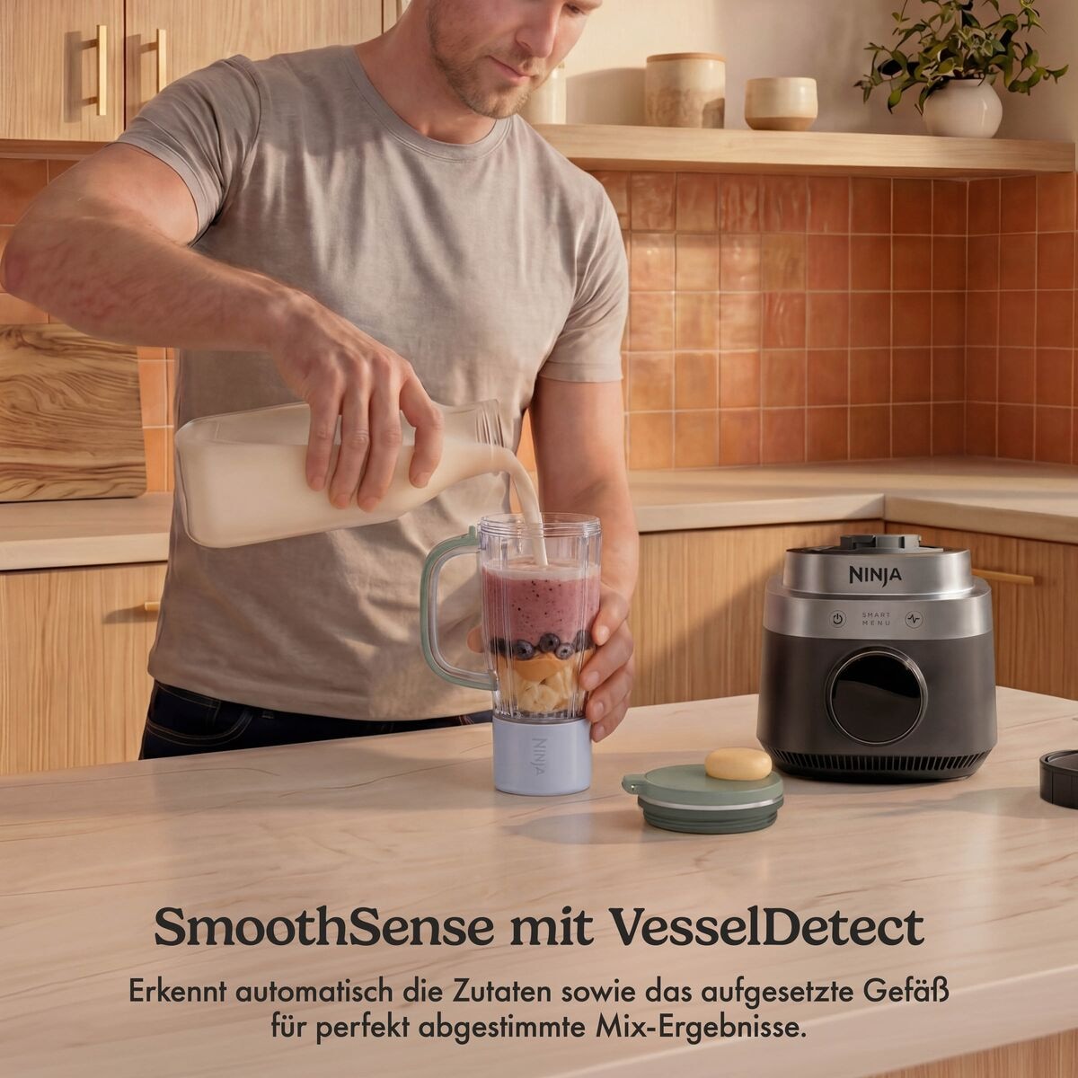 NINJA Standmixer »LB301EUBK Ninja CrushBOSS 2-in-1-Duo-Mixer mit BlendBOSS-Becher« 1200 W mit BlendBOSS-Becher