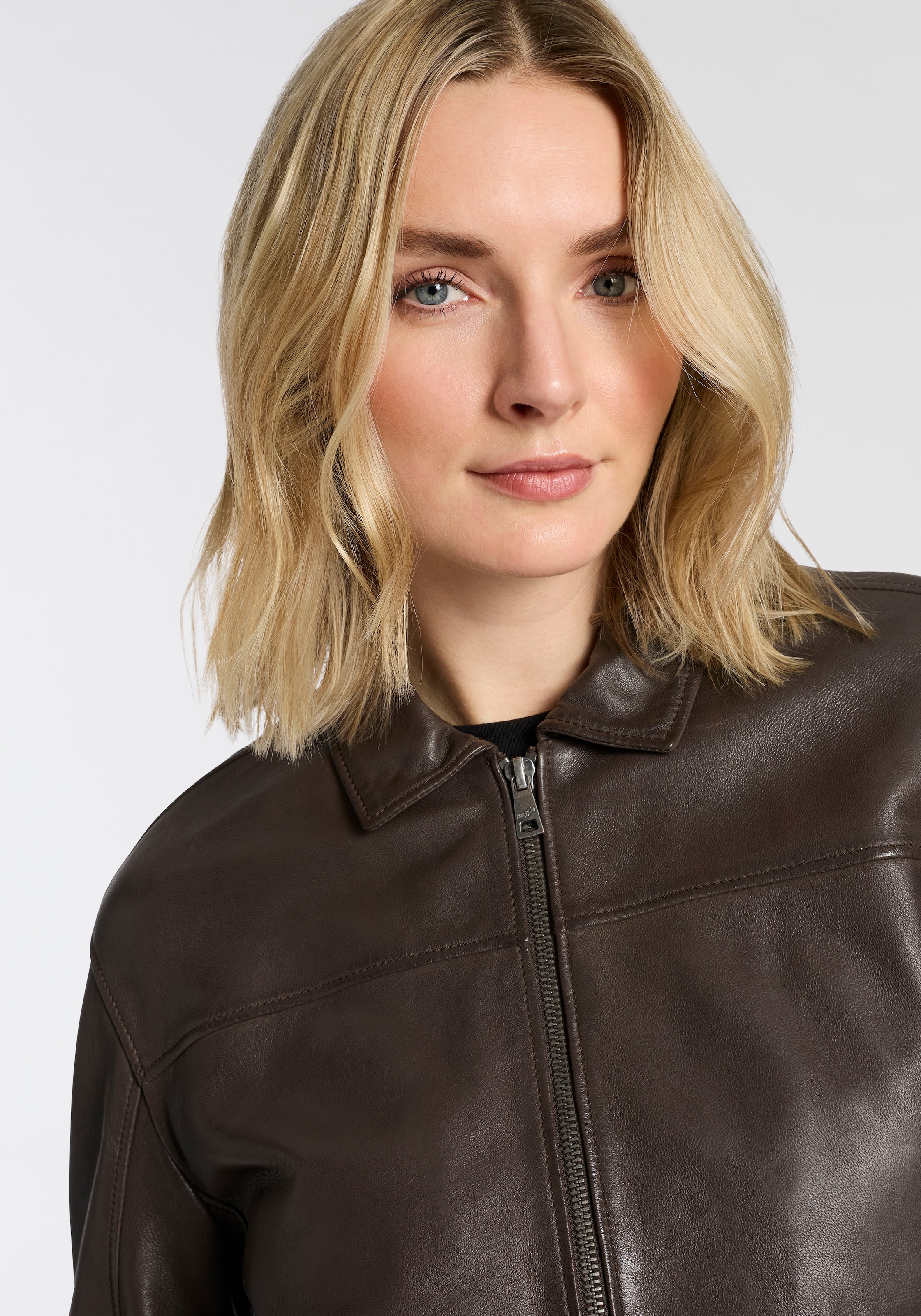 Mauritius Lederjacke »MWTylli OS OT« mit Elastikbund