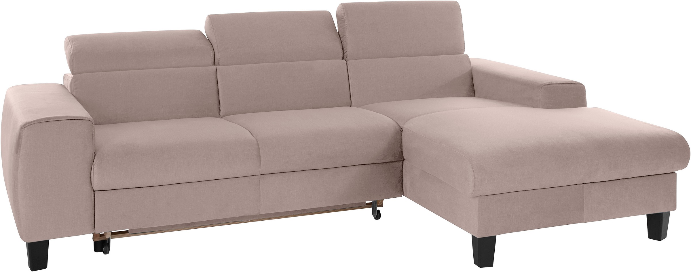 COTTA Ecksofa »Morven L-Form«, Inklusive Kopfteilverstellung, wahlweise mit Ladestation, Bettfunktion