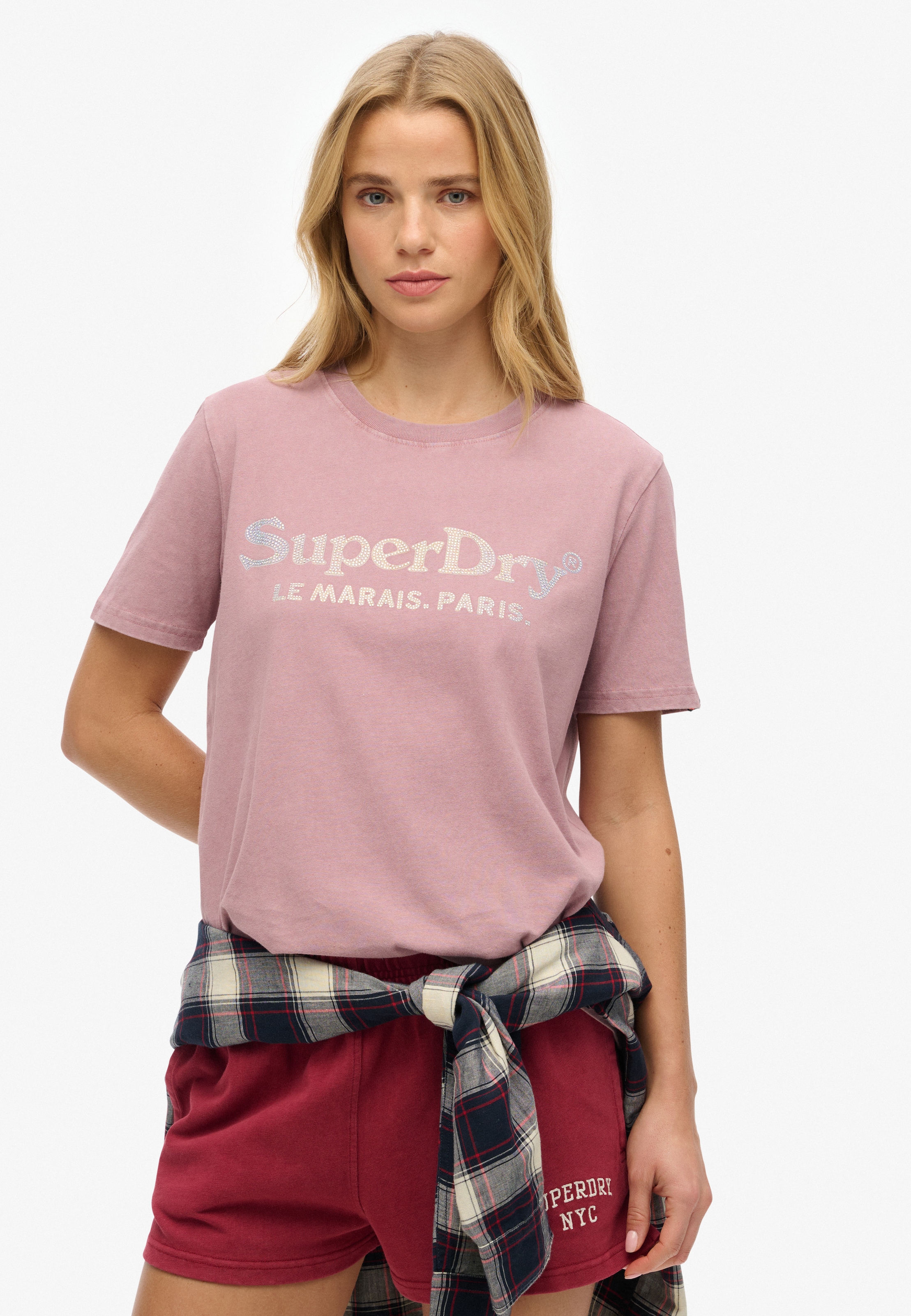 Superdry Kurzarmshirt »VENUE METALLIC RELAXED TEE«