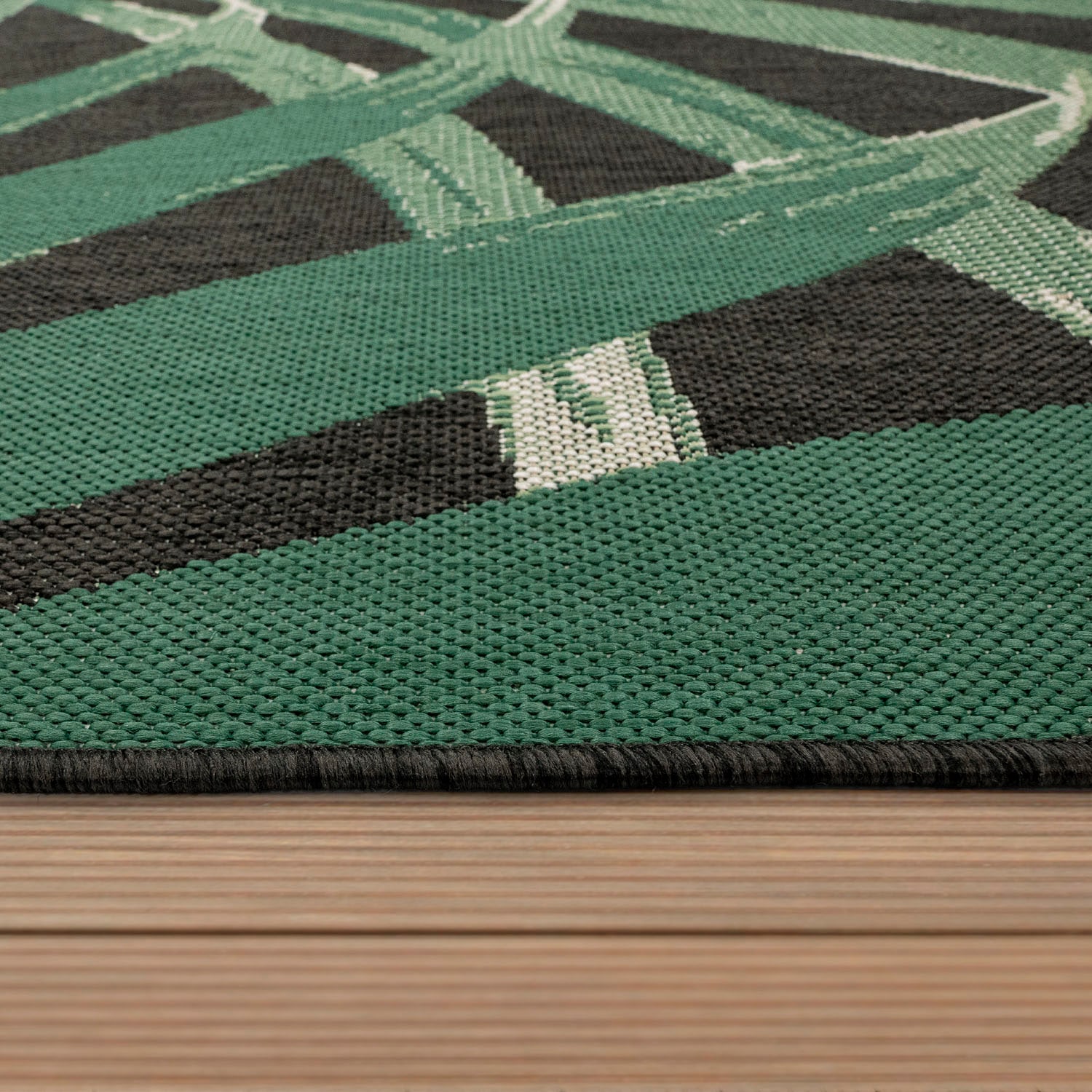 Paco Home Teppich geeignet, und In- Palmenblätter, Flachgewebe, Motiv Outdoor »Ostende Wohnzimmer 552«, rechteckig