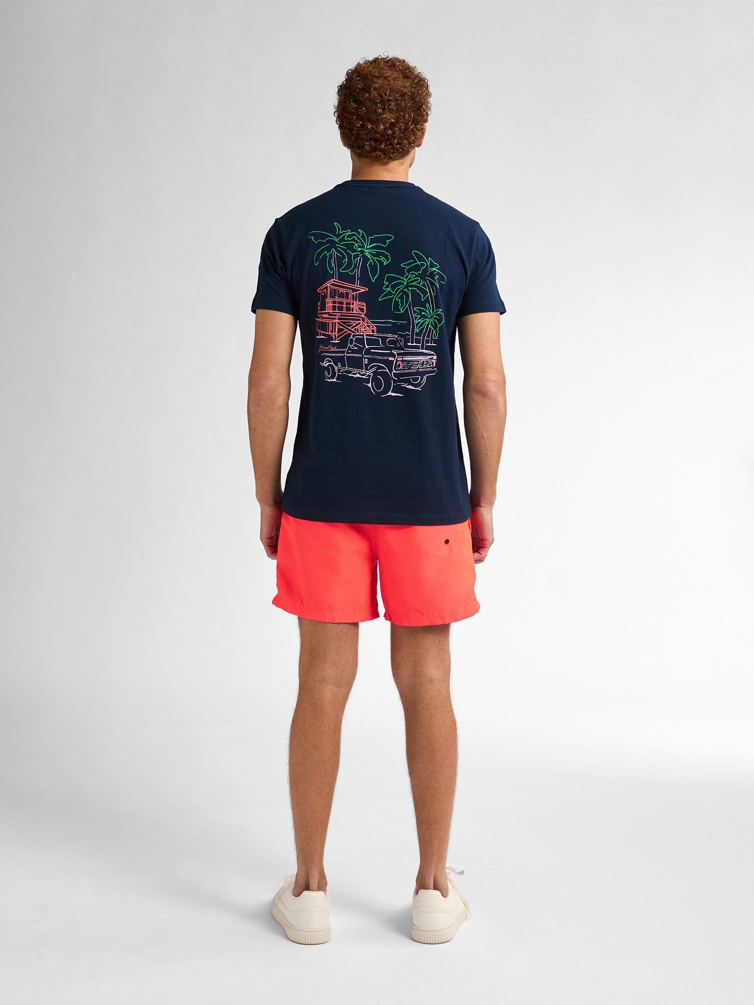 Petrol Industries Badehose mit kontrastfarbenem Kordelzug