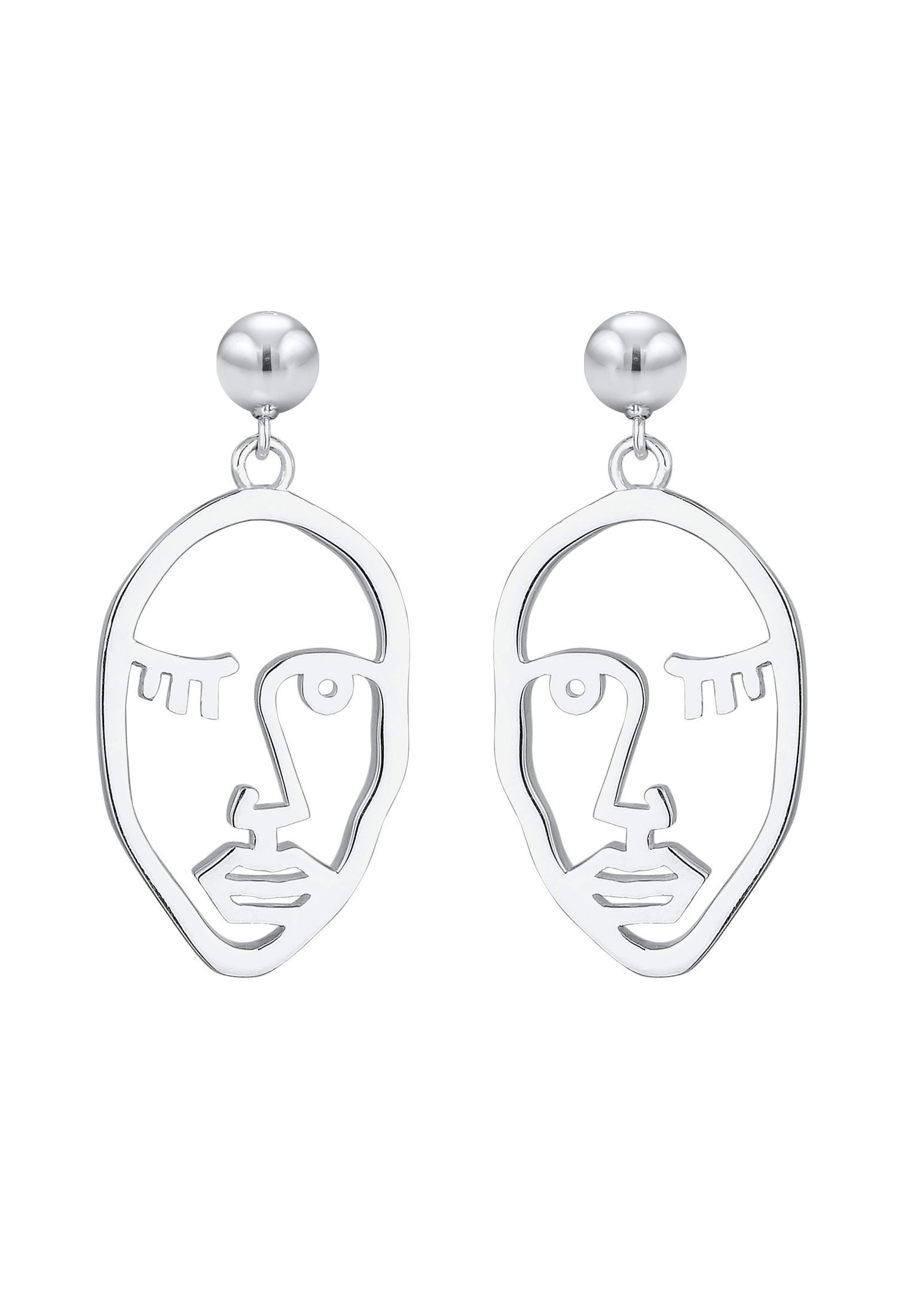 Elli Paar Ohrhänger »Ohrringe Ohrhänger Gesicht Design 925 Sterling Silber«