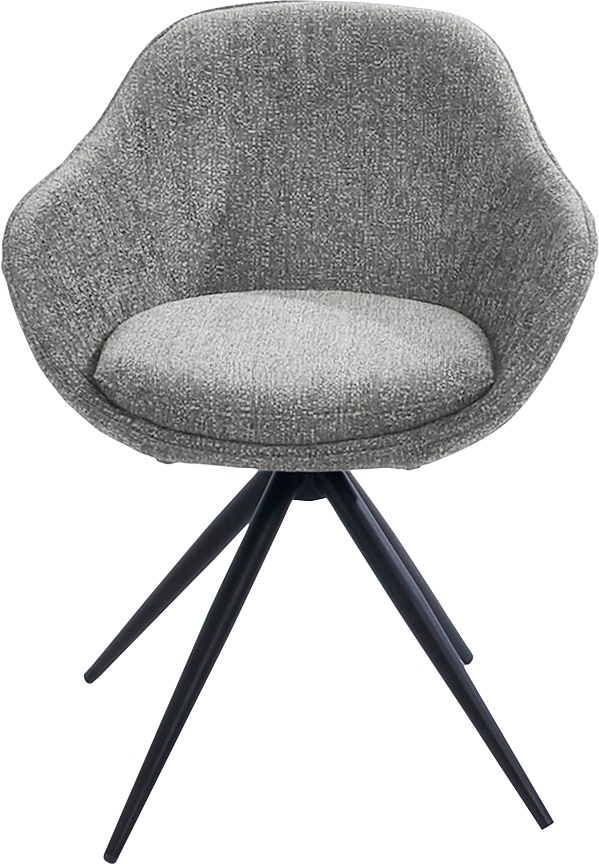 K+W Komfort & Wohnen Drehstuhl "ZOOM" () 4-Fuß Drehstuhl mit Gestell aus Metall schwarz Struktur