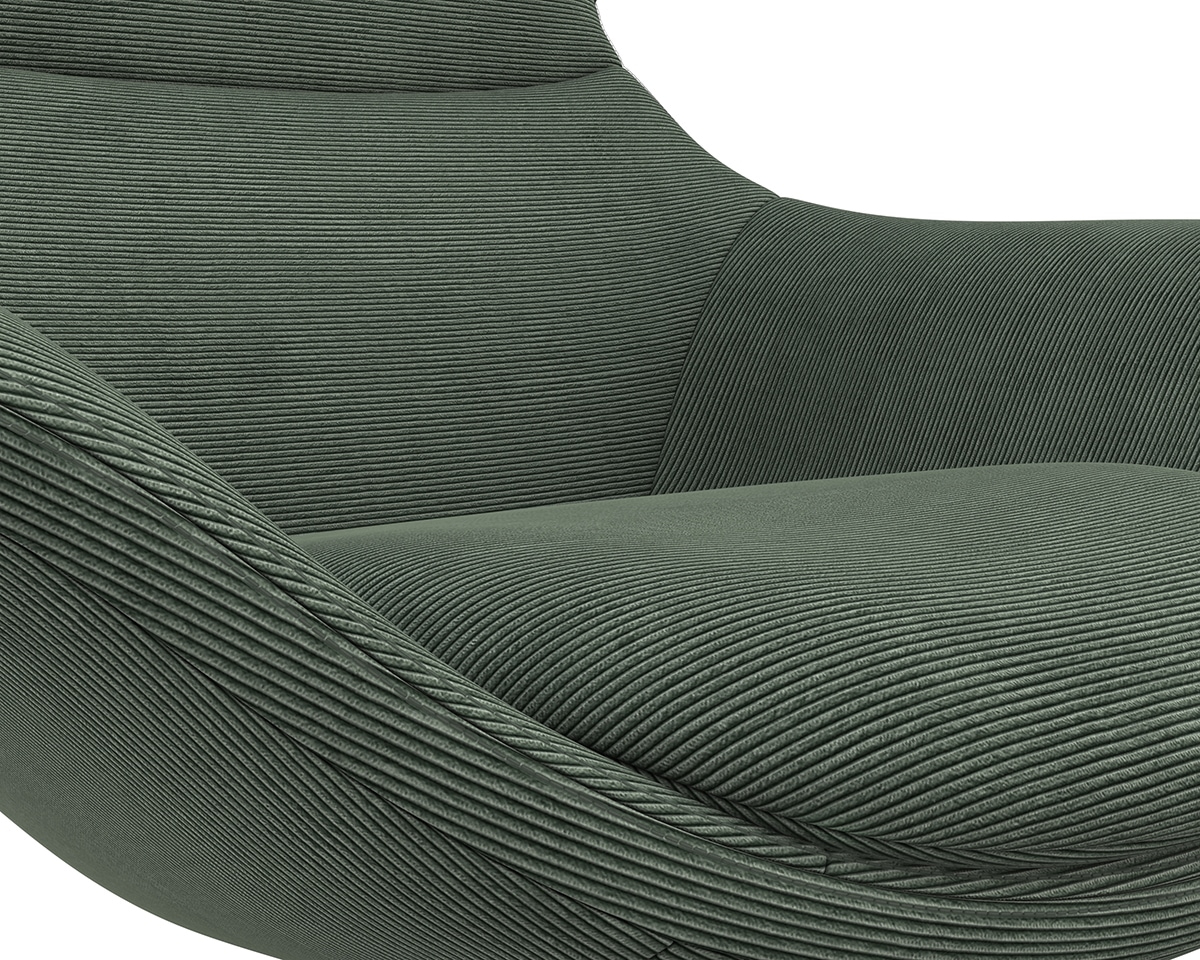 FLEXLUX Ohrensessel »Stilo Relaxsessel, TV-Sessel«, Solitär, Stil-Ikone, drehbar, Fuß schwarz