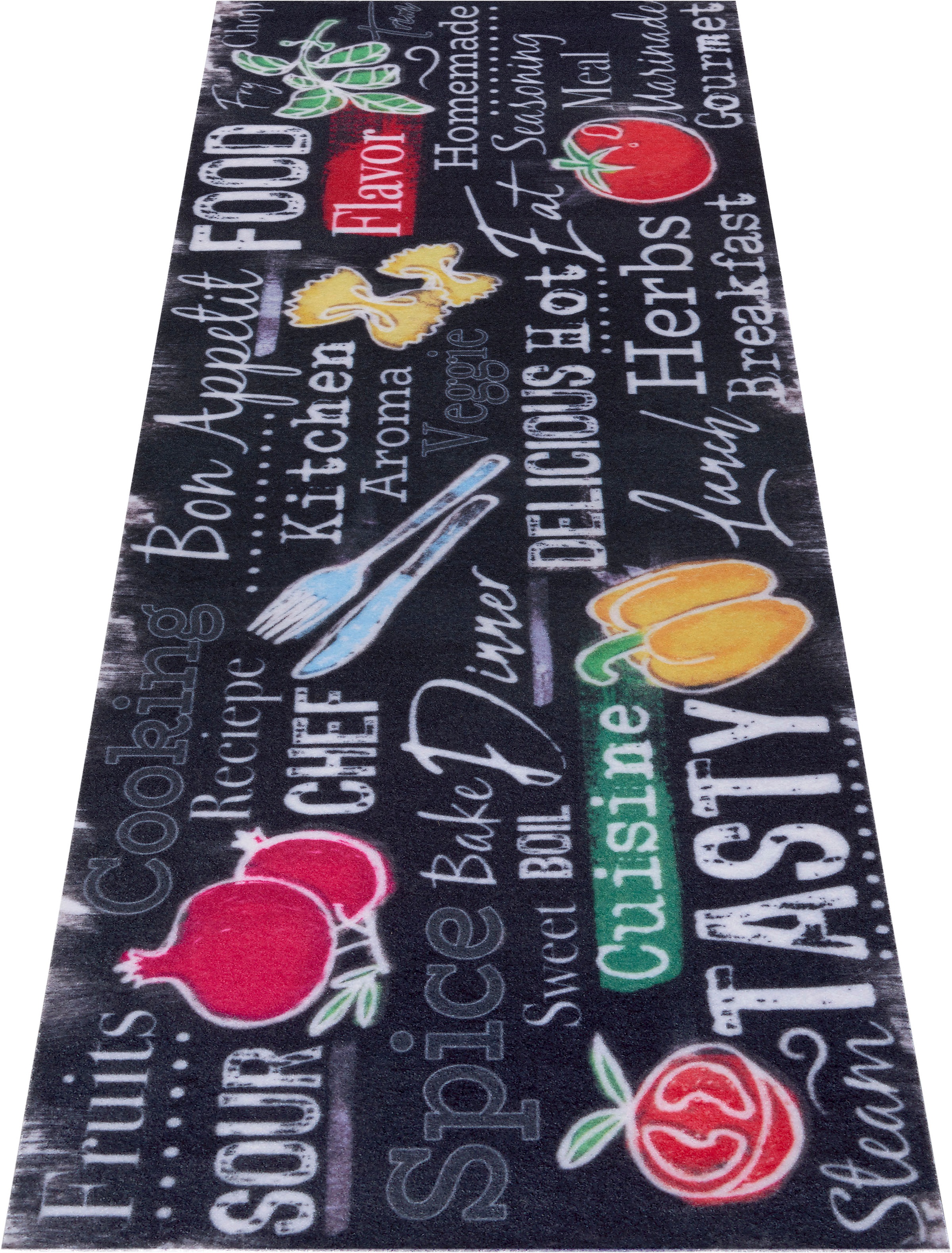 HANSE Home Küchenläufer »Delicious Kitchen Board«, rechteckig, Läufer,  Rutschfest, Küchenteppich, Küche, Teppich, Pflegeleicht