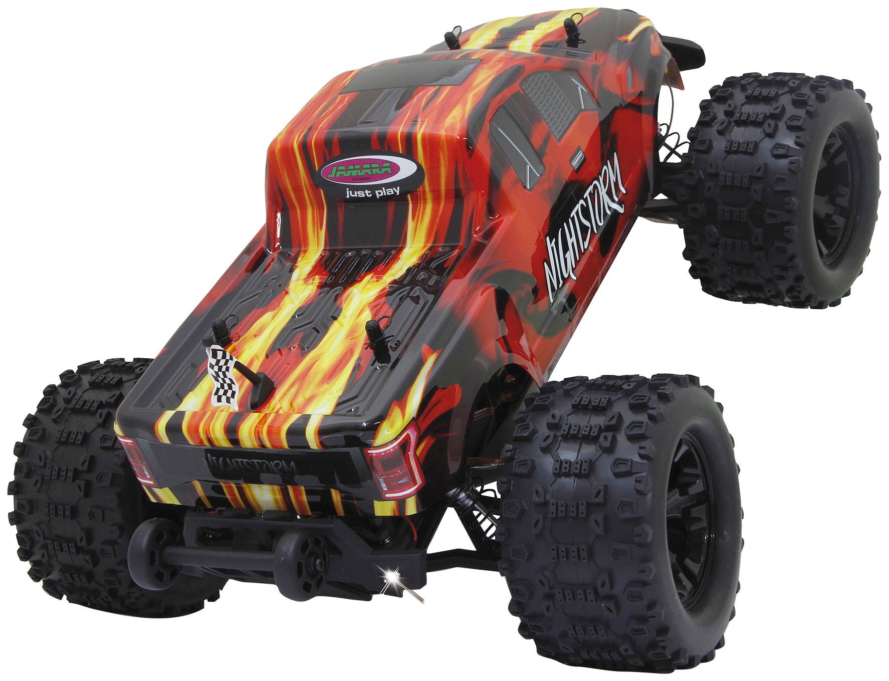 Jamara RC-Monstertruck »Nightstorm Monstertruck BL 4WD«, 1:10, 2,4 GHz, mit LED