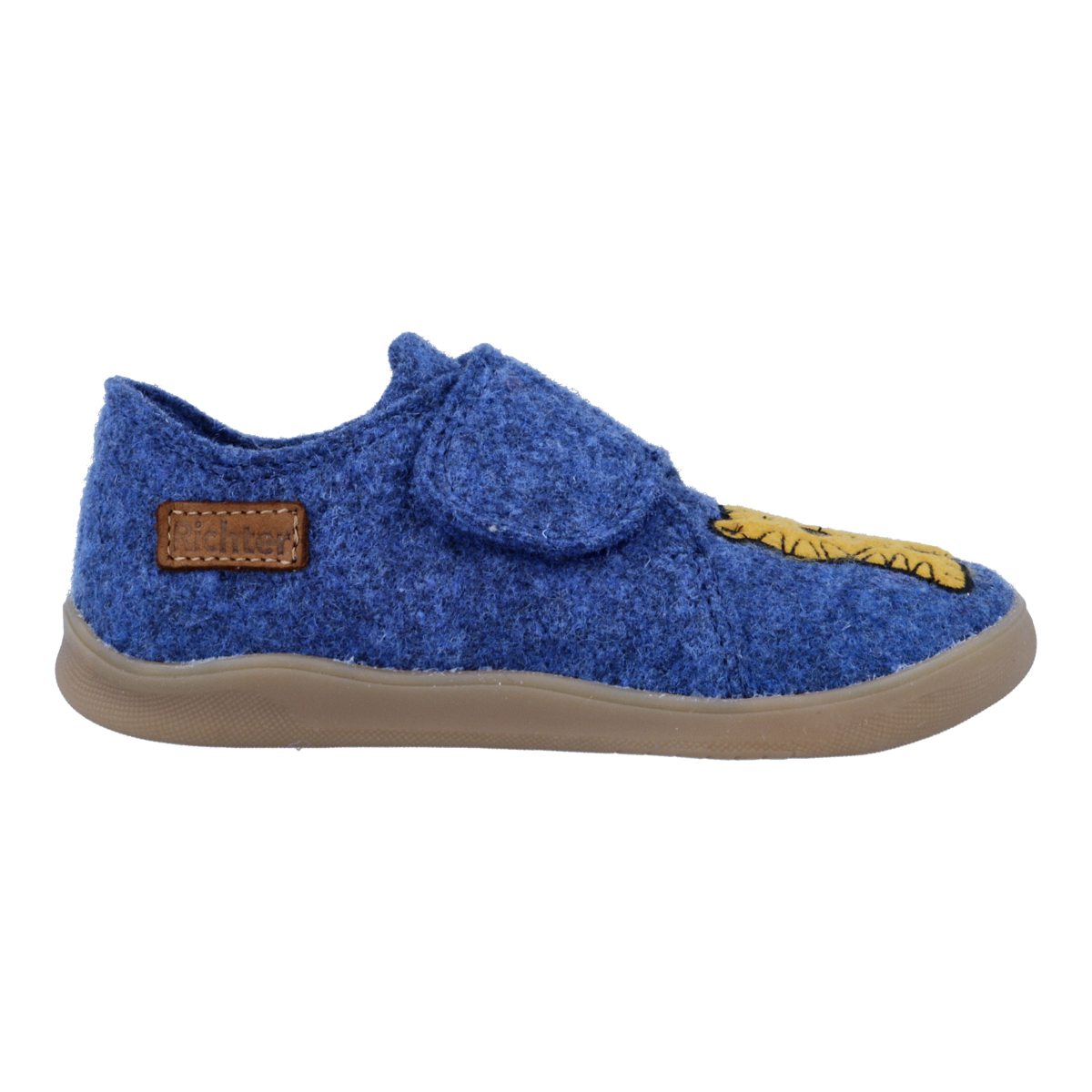 Richter Barfußschuh »Fun (Felt)«  Hausschuh mit Tigermotiv, Größenschablone zum Download