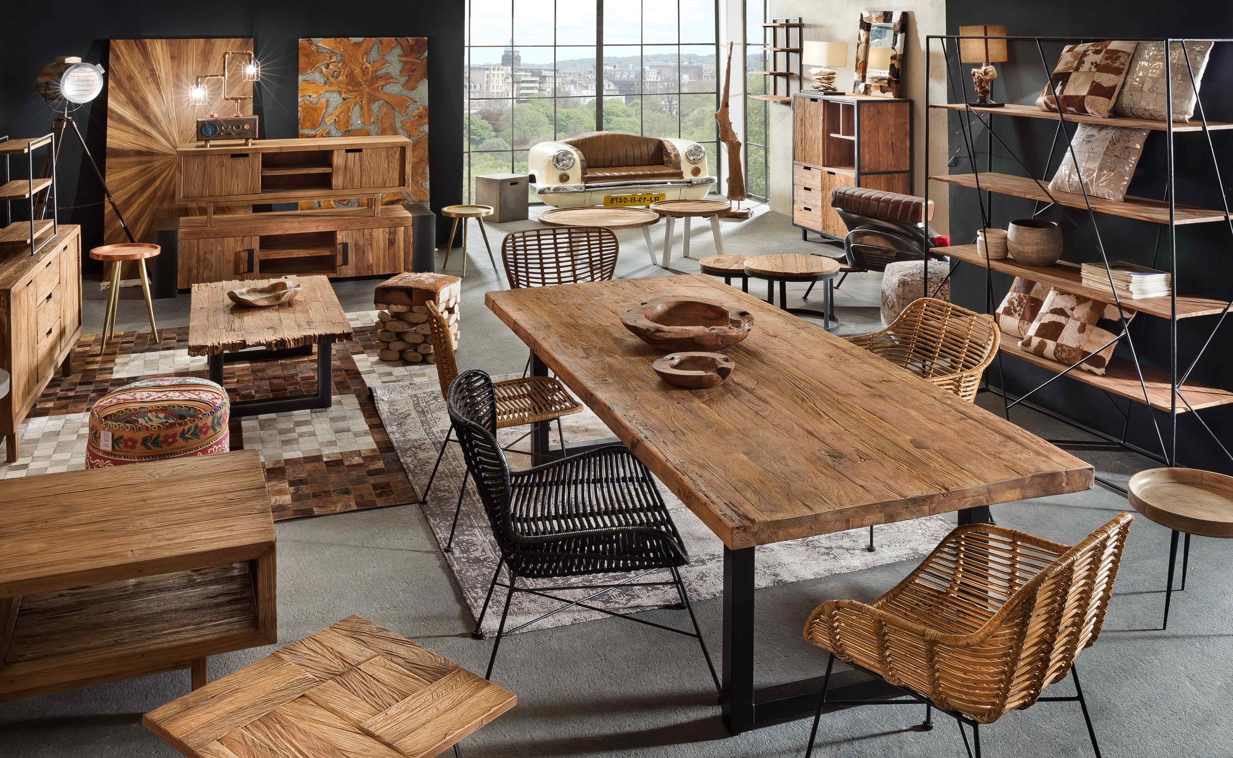 SIT Tischplatte, aus recyceltem Teakholz