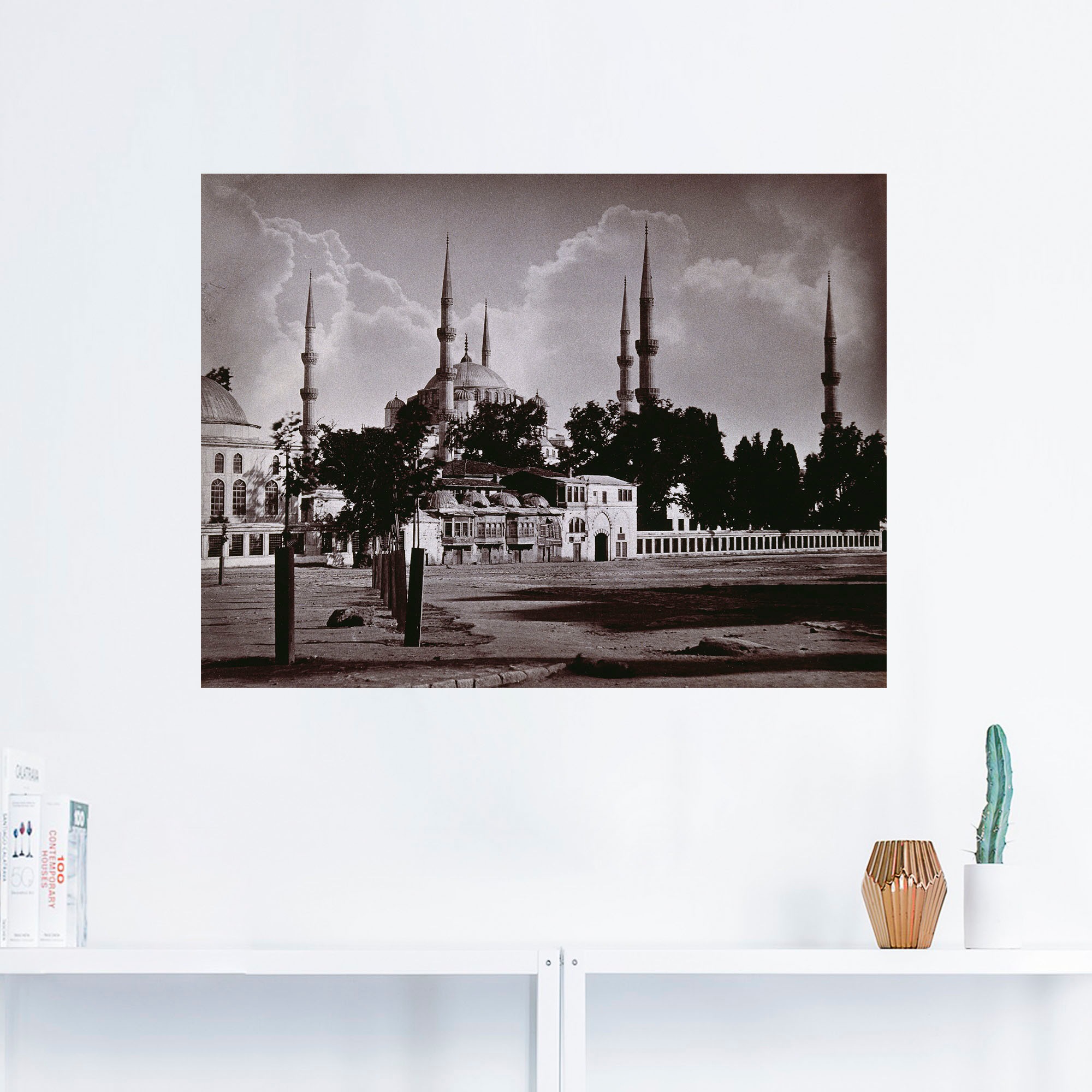 Artland Wandbild »Konstantinopel: Moschee Sultan Ahmed I.«, Religion, (1 St.), als Leinwandbild, Wandaufkleber oder Poster in versch. Größen