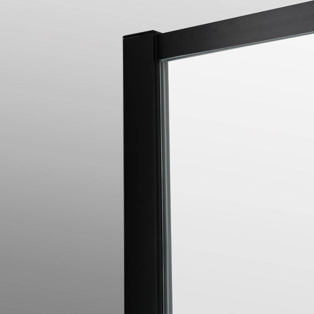 welltime Walk-in-Dusche »Black Blocks Frost«, Milchglas