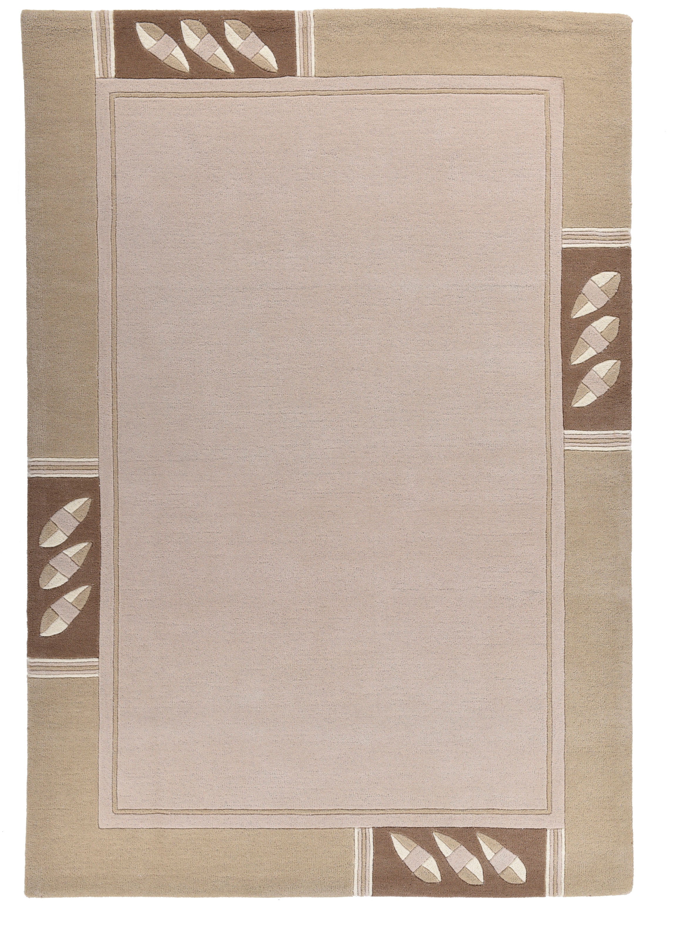 THEKO Wollteppich »Royal Nepali 3029« rechteckig 15 mm Höhe reine Wolle, handgetuftet, modernes Design, mit Bodüre