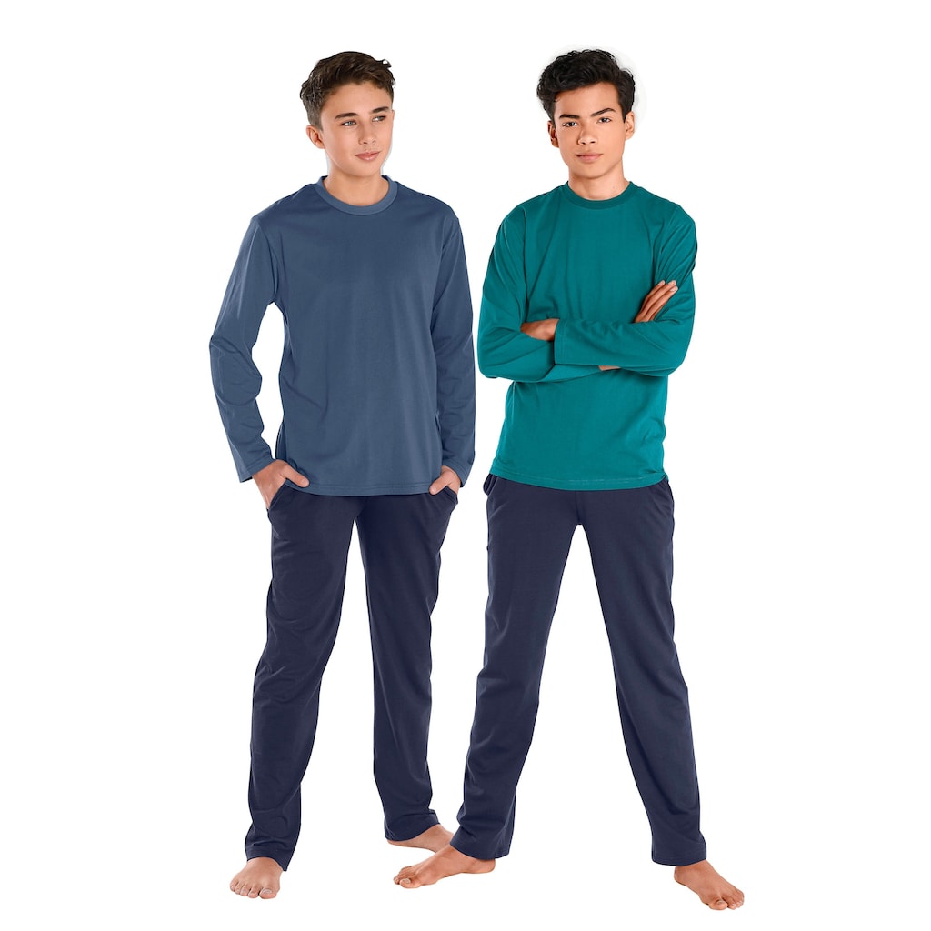 Pyjama, (Packung, 2 Stück), in Basicfarben