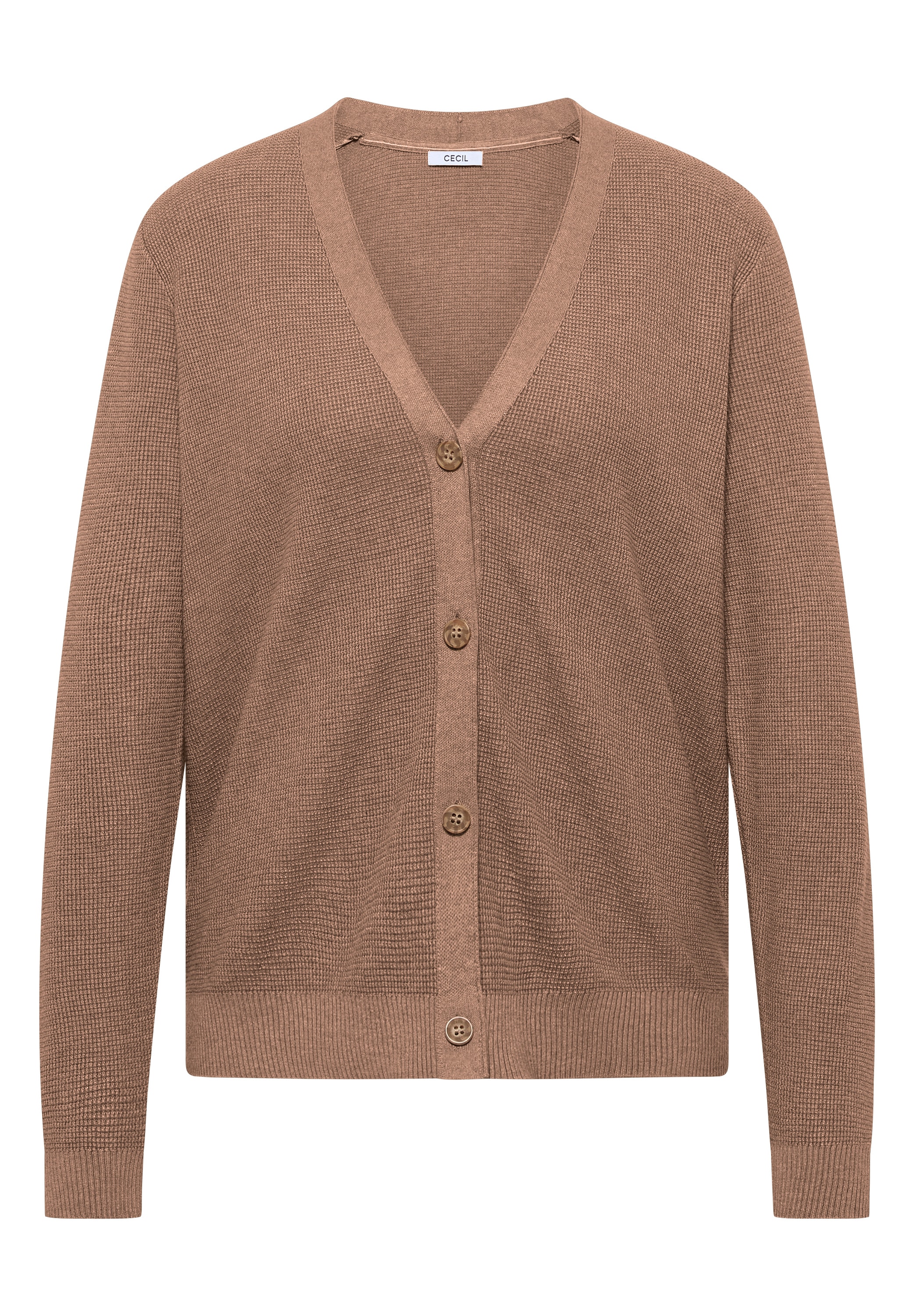 Cecil Strickjacke mit Struktur in Waffeloptik