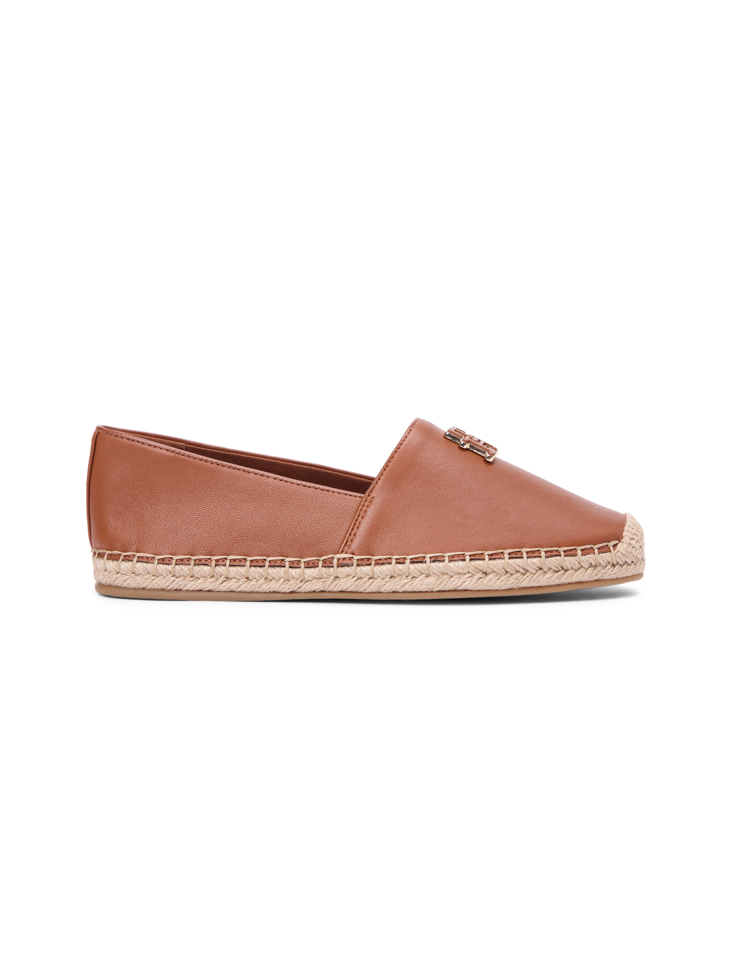 Tommy Hilfiger Espadrille »TH LOGO LEATHER ESPADRILLE«  Sommerschuh, Slipper, Schlupfschuh mit typischer Juteverzierung