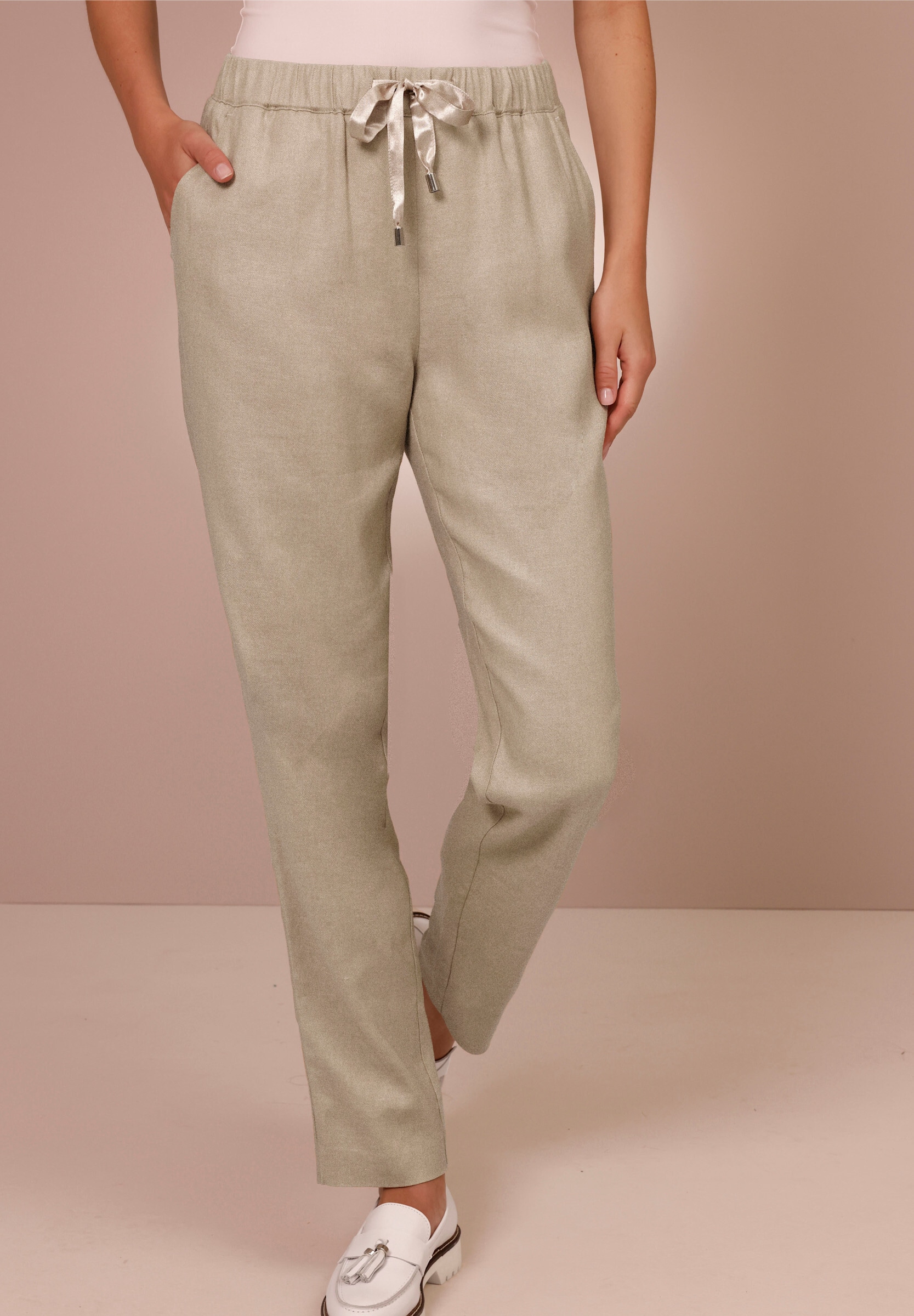creation L Schlupfhose »Leinen-Viskose-Hose Leinenhose in Jogpant-Form«