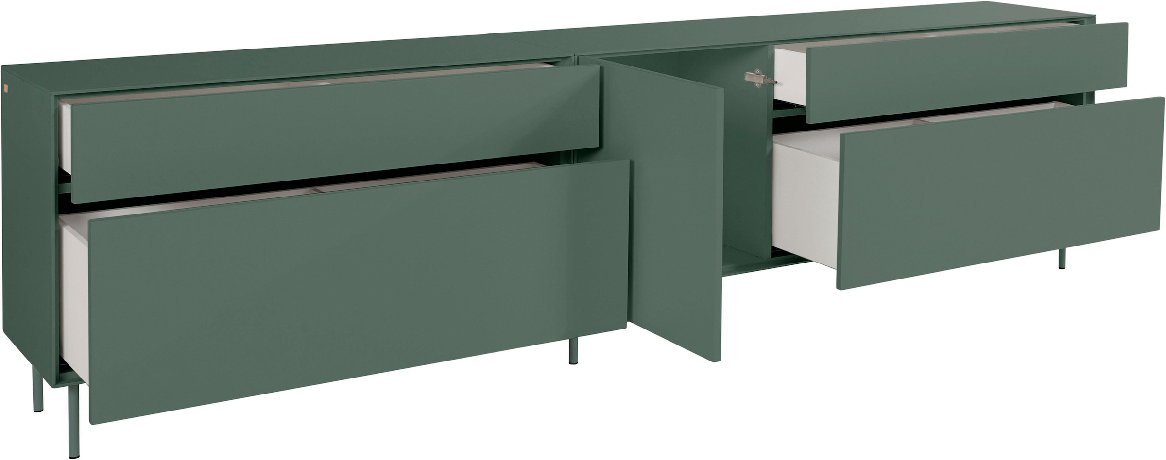 LeGer Home by Lena Gercke Lowboard »Essentials«, (2 St.), Breite: 279cm, MDF lackiert, Push-to-open-Funktion