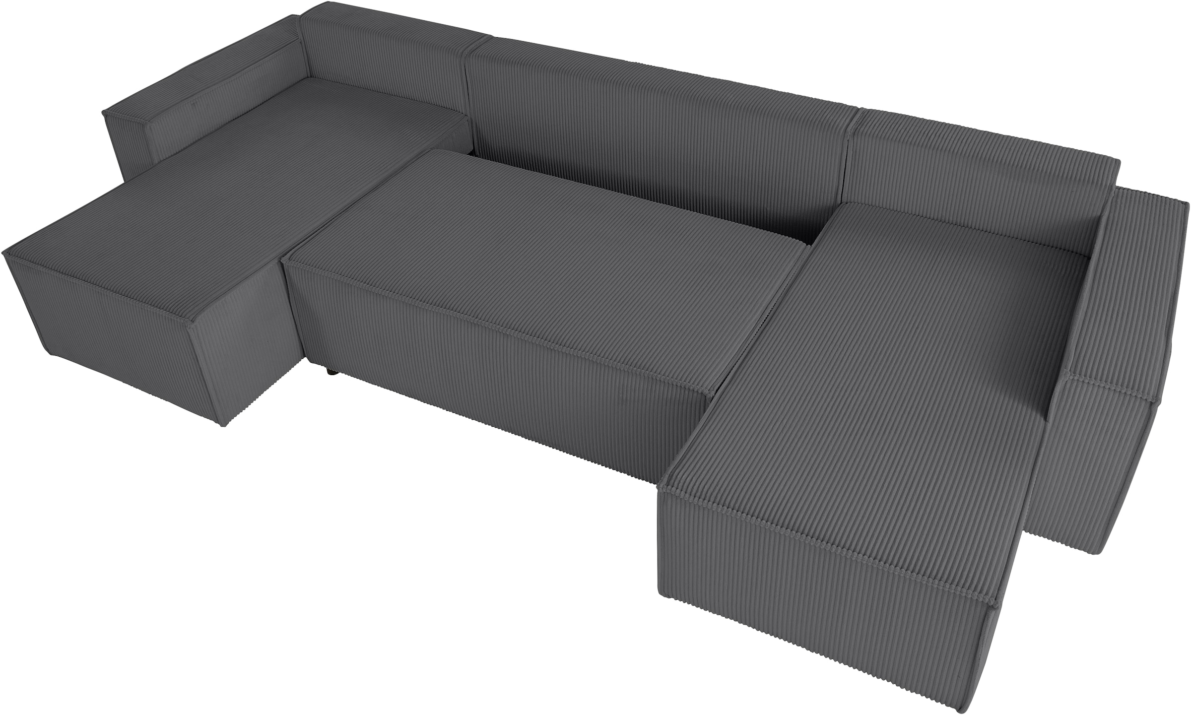 OTTO home Wohnlandschaft »CASSI L-Form, 311cm - OTTO. Verlässliche Qualität.« Schlaffunktion (133/200), Boxspring, Bettkasten, Cord, Unser Tiefpreis