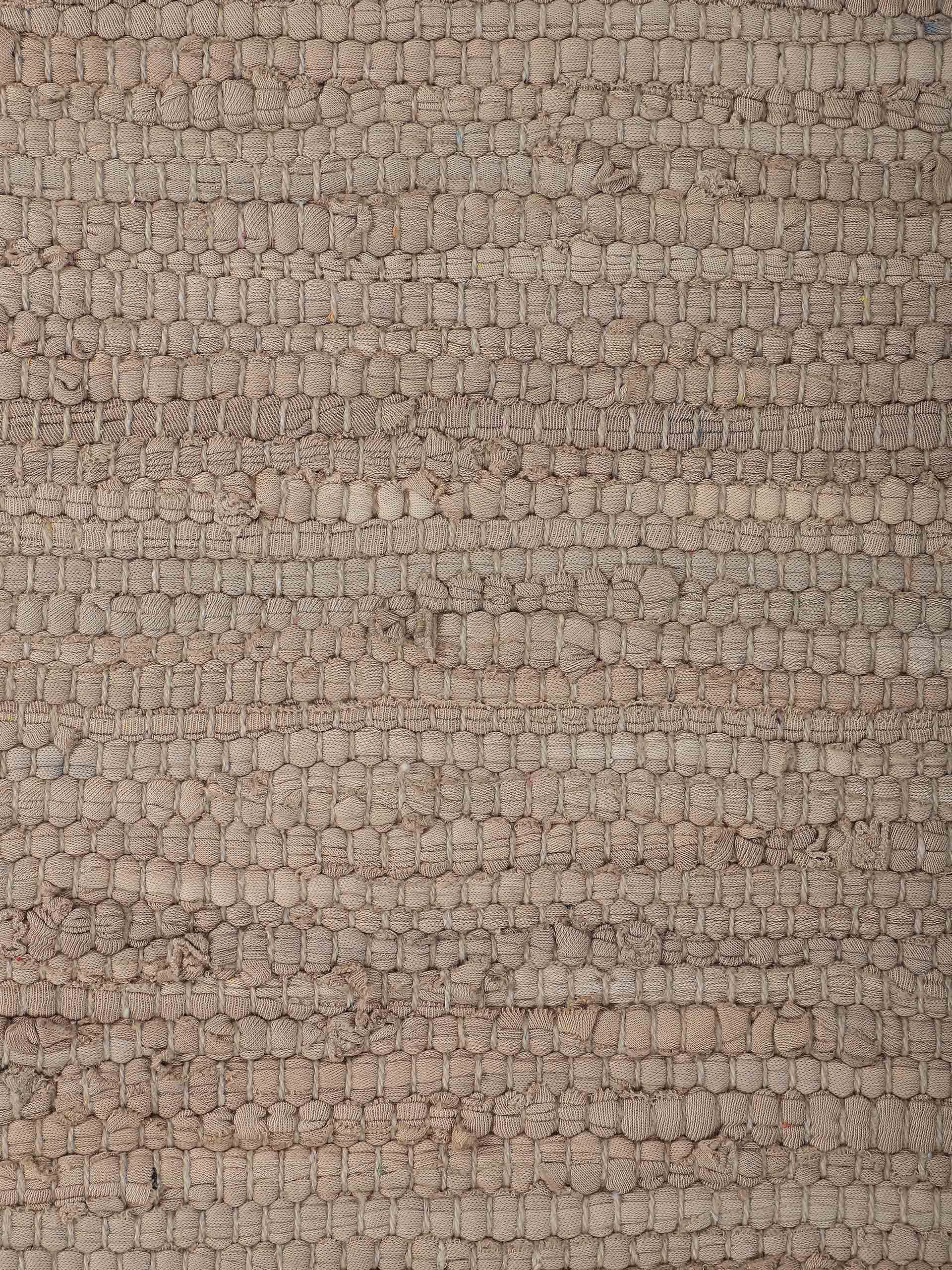 carpetfine Teppich »Kelim Chindi uni, auch als Läufer«, rechteckig, 5 mm Höhe, Wendeteppich, reine Baumwolle, handgewebt, Uni-Farben, mit Fransen