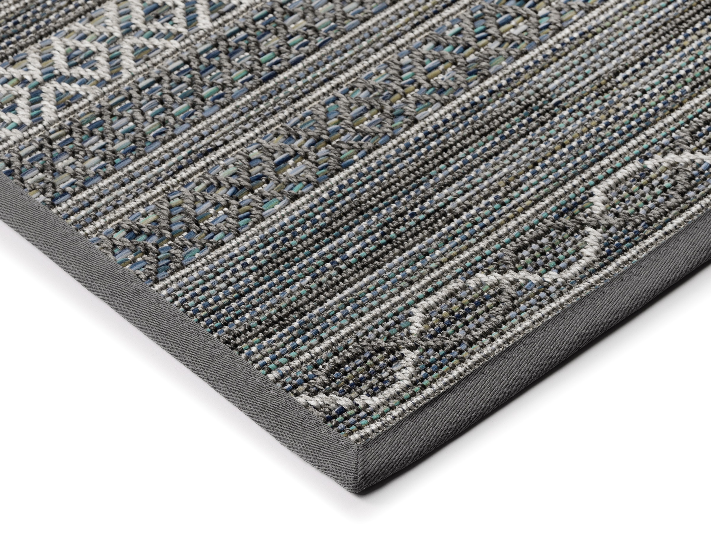 Dekowe Teppich »Joy Barbados beig« rechteckig 10 mm Höhe meliert, gestreift, Rauten, mit Bordüre, In- und Outdoor geeignet