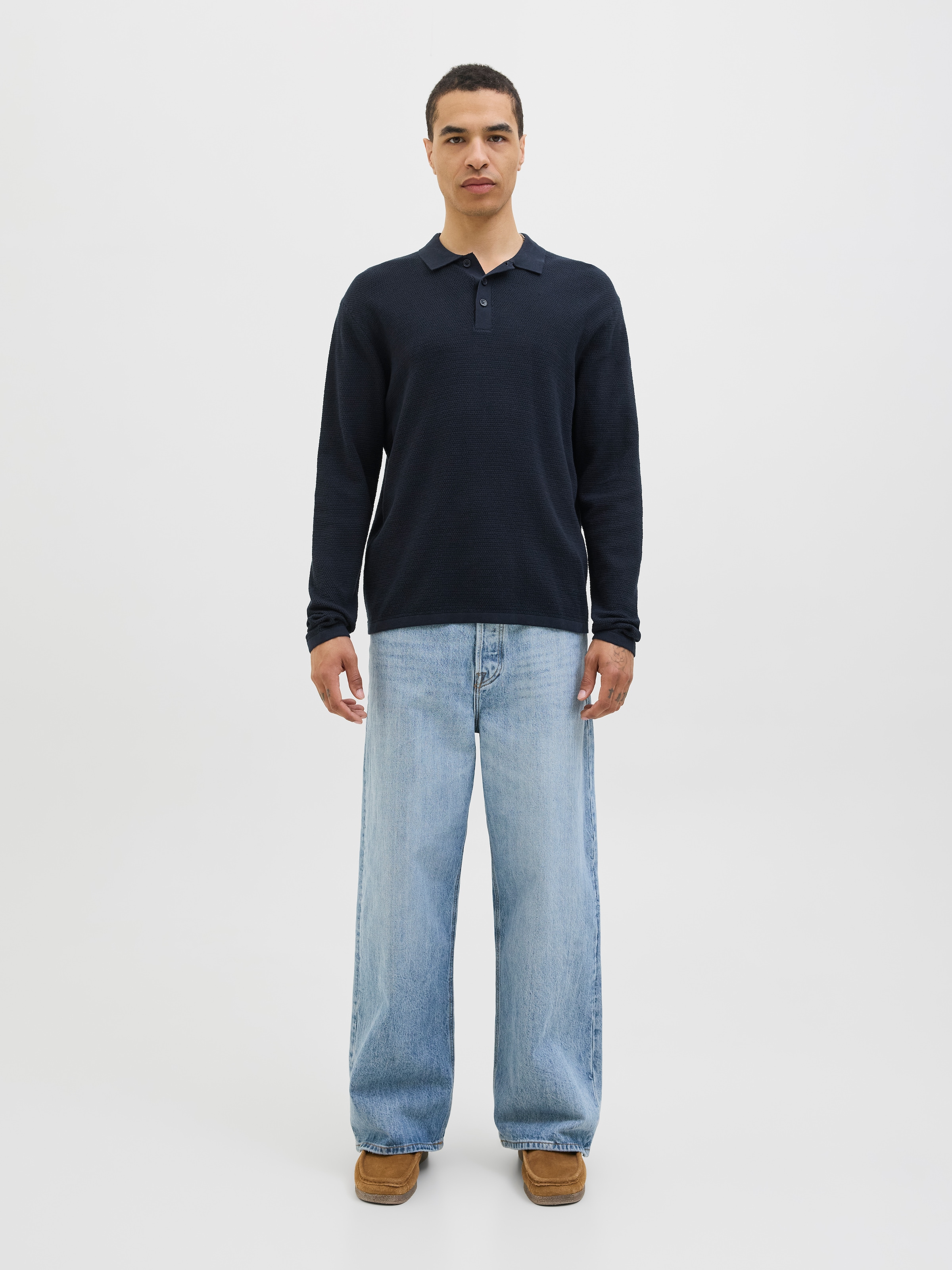 Jack & Jones Strickpullover »JJEGEORGE KNIT POLO LS SN«