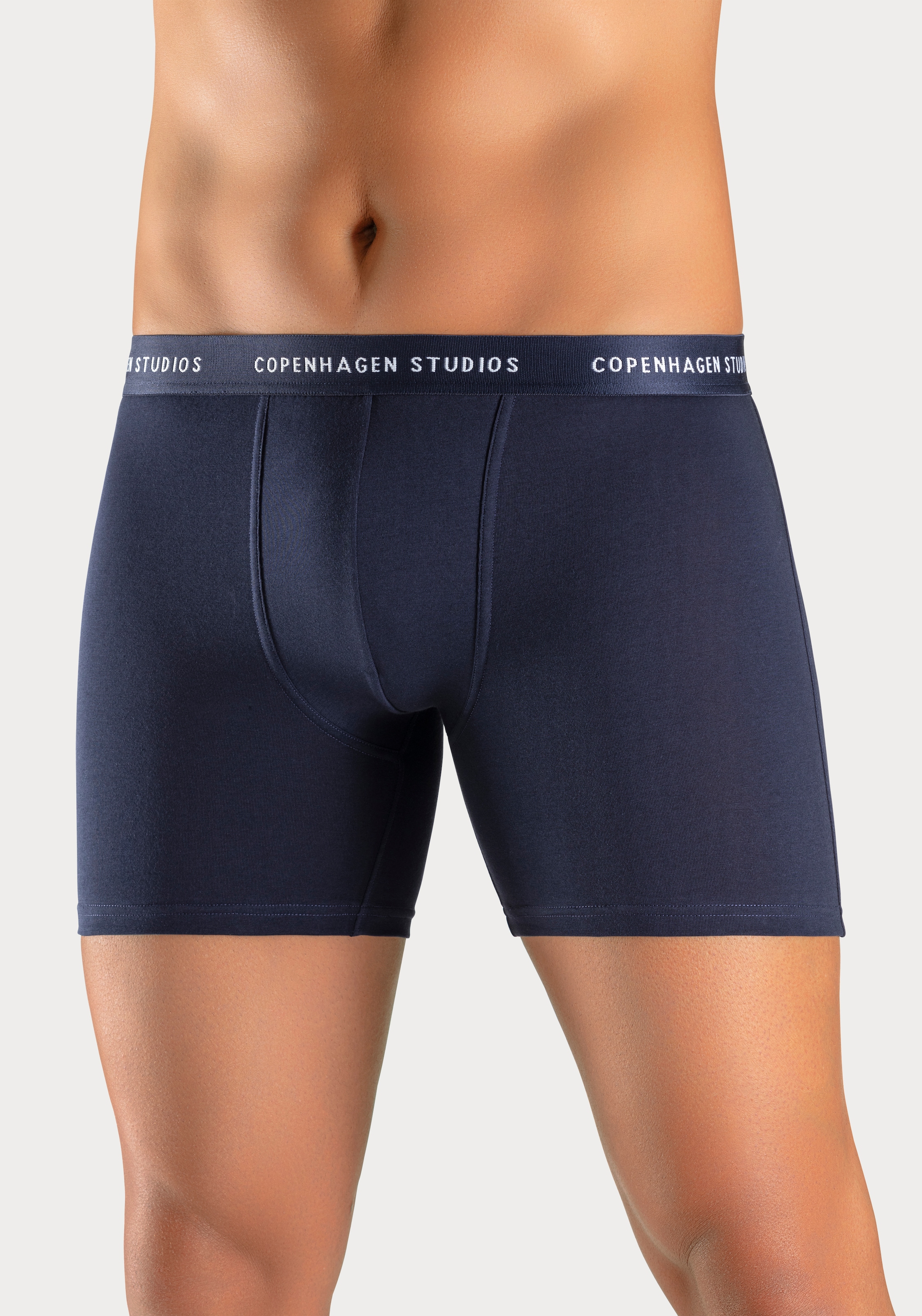Copenhagen Studios Boxer »Boxershorts für Herren«, (3 St.), mit längerem Bein und Logobund