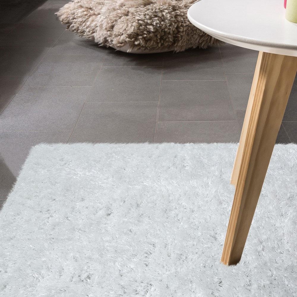 Paco Home Hochflor-Teppich »Glamour 300«, rechteckig, 70 mm Höhe, Uni Farben, mit weichem Glanz Garn, auch als Läufer erhältlich