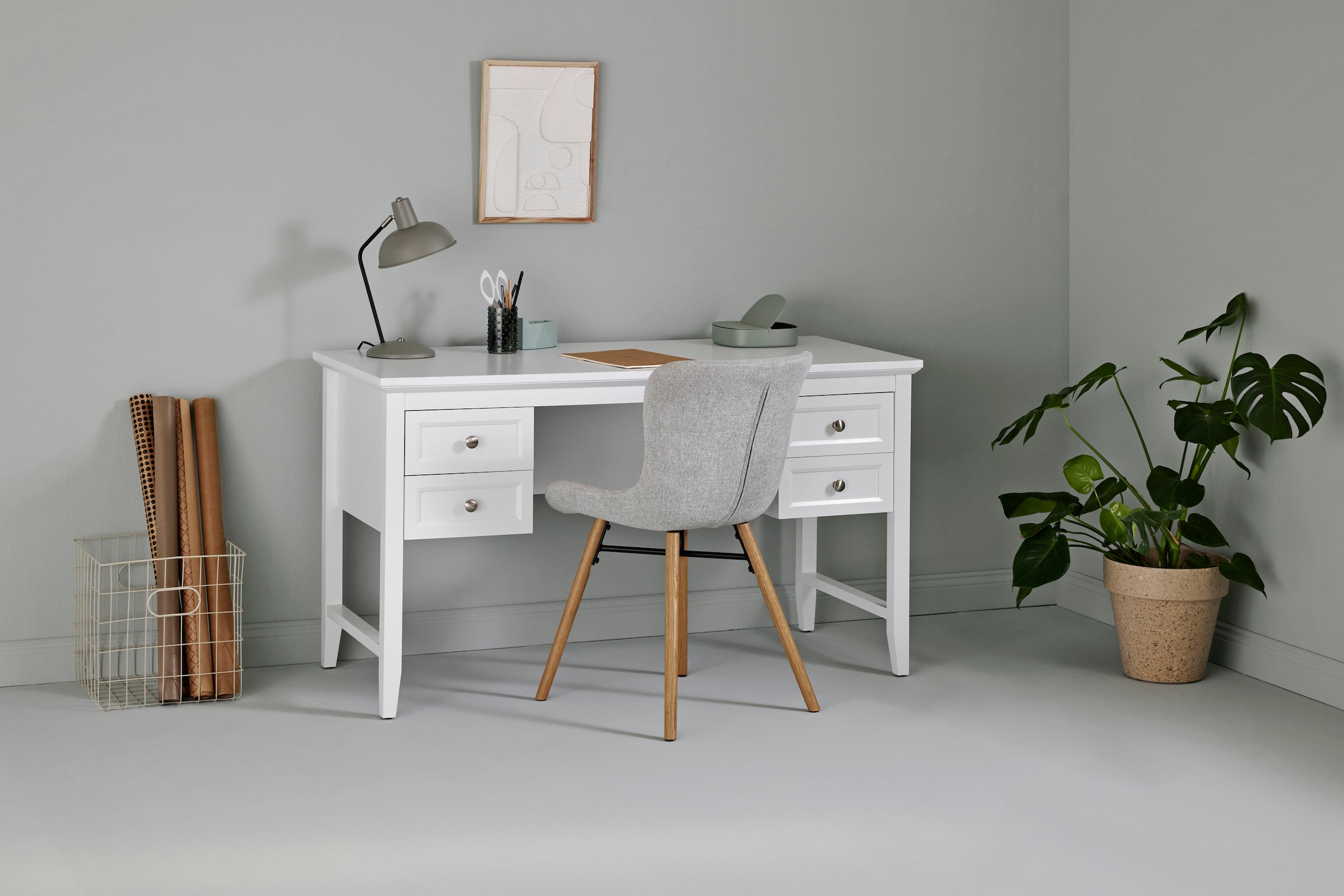 Jahnke Schreibtisch »CLASSIC D 130«, (1 St.), Schreibtisch, 4 Schubladen, Breite 130 cm